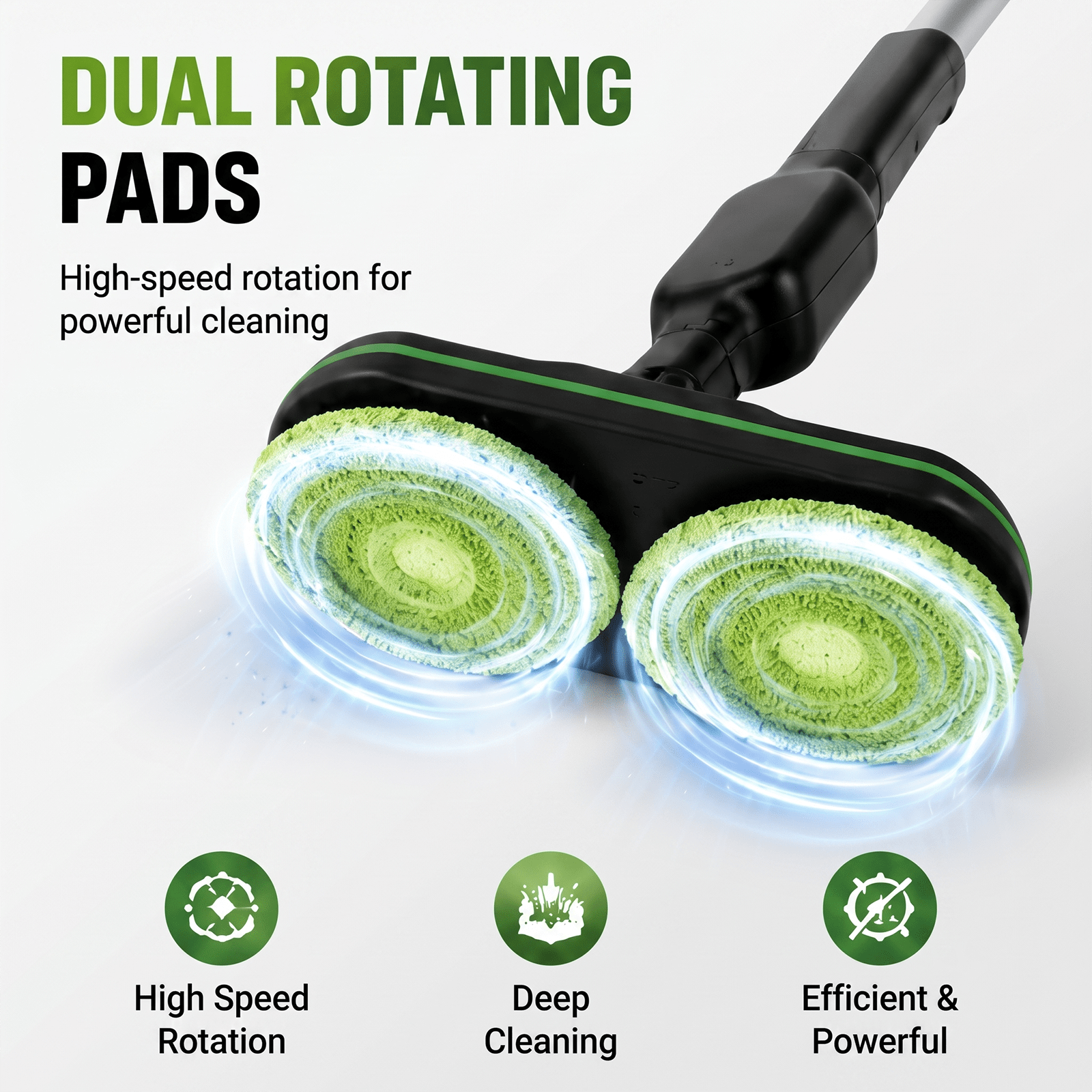TEMU Cordless Electric Spin Mop, Rechargeable Floor Scrubber & Polisher With Dual Rotating Pads, Wet/dry Use Hard Floor Cleaner For Laminate, Wood &