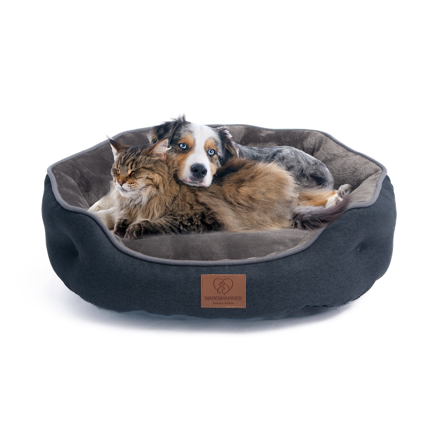 Orthopedic Bed, Cat Bed, Plush Soft For Cats Or Small Dogs, 2-part With Reversible Cushion / Cooling Summer Or Warming Winter Side