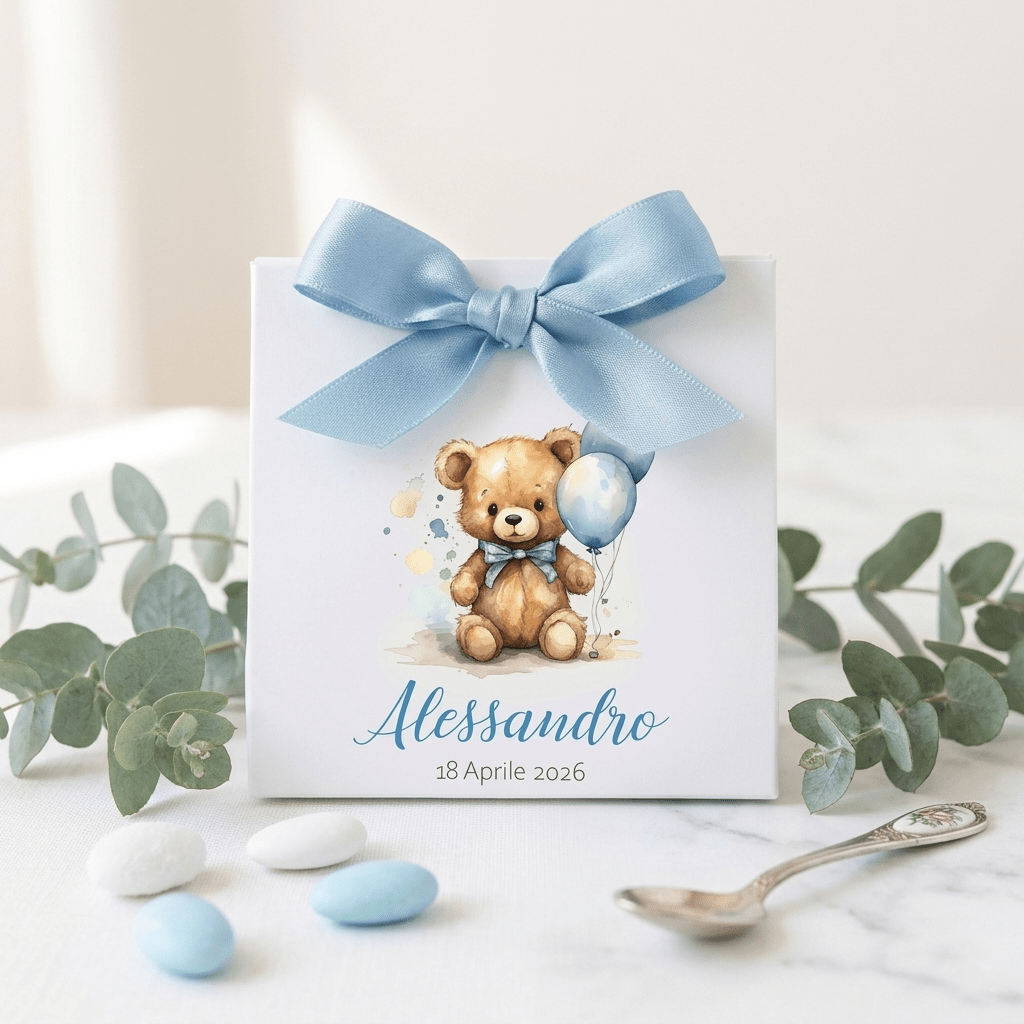 TEMU Scatoline Portaconfetti orsetto �� Bomboniere Eleganti orso per Battesimo �� Ideali anche come Segnaposto KIT DA 10 PEZZI