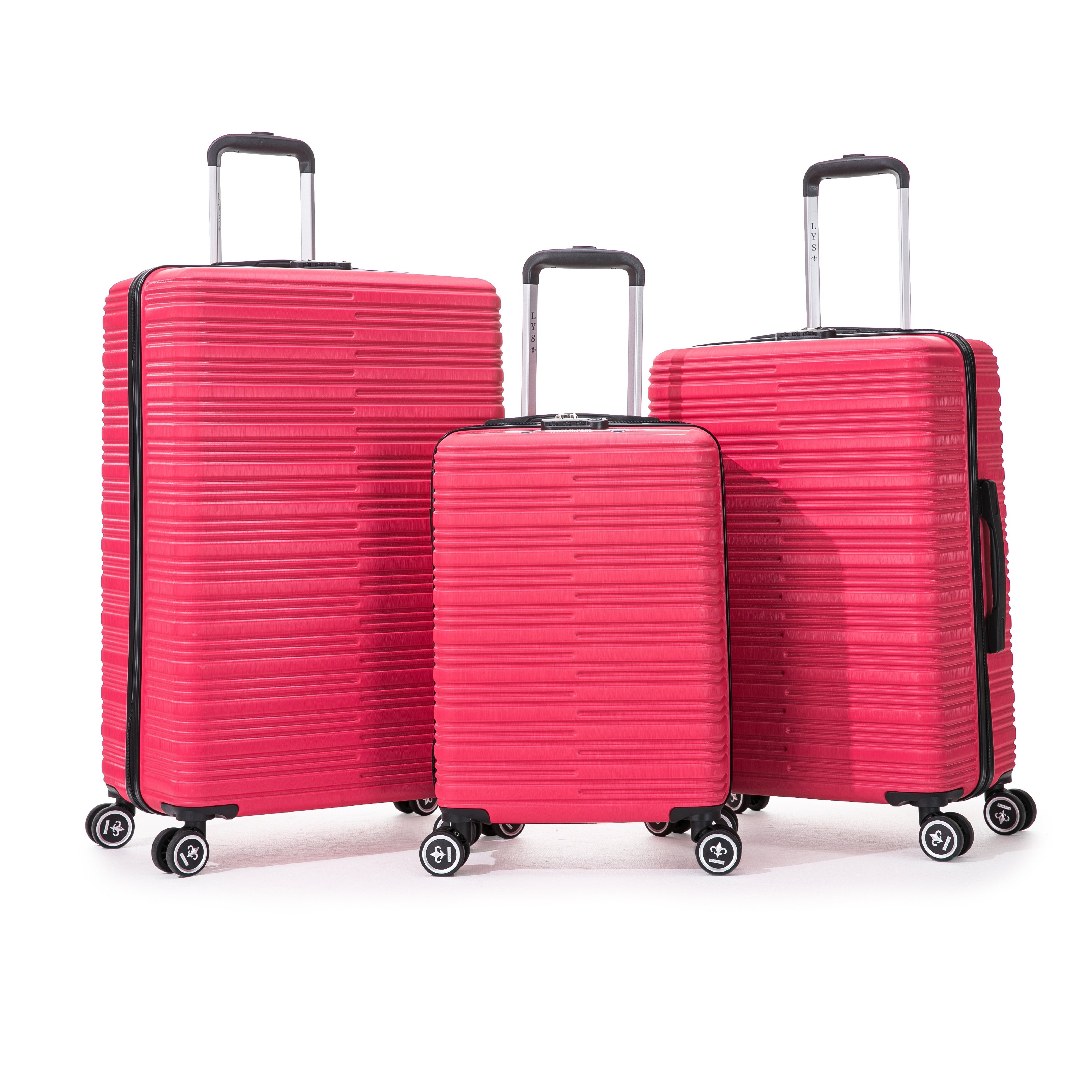 TEMU Lot de 3 valises, disponibles en tailles 55, 66 et 76cm , fabriquées en matériau rigide et robuste, équipées de roulettes pivotantes à , avec