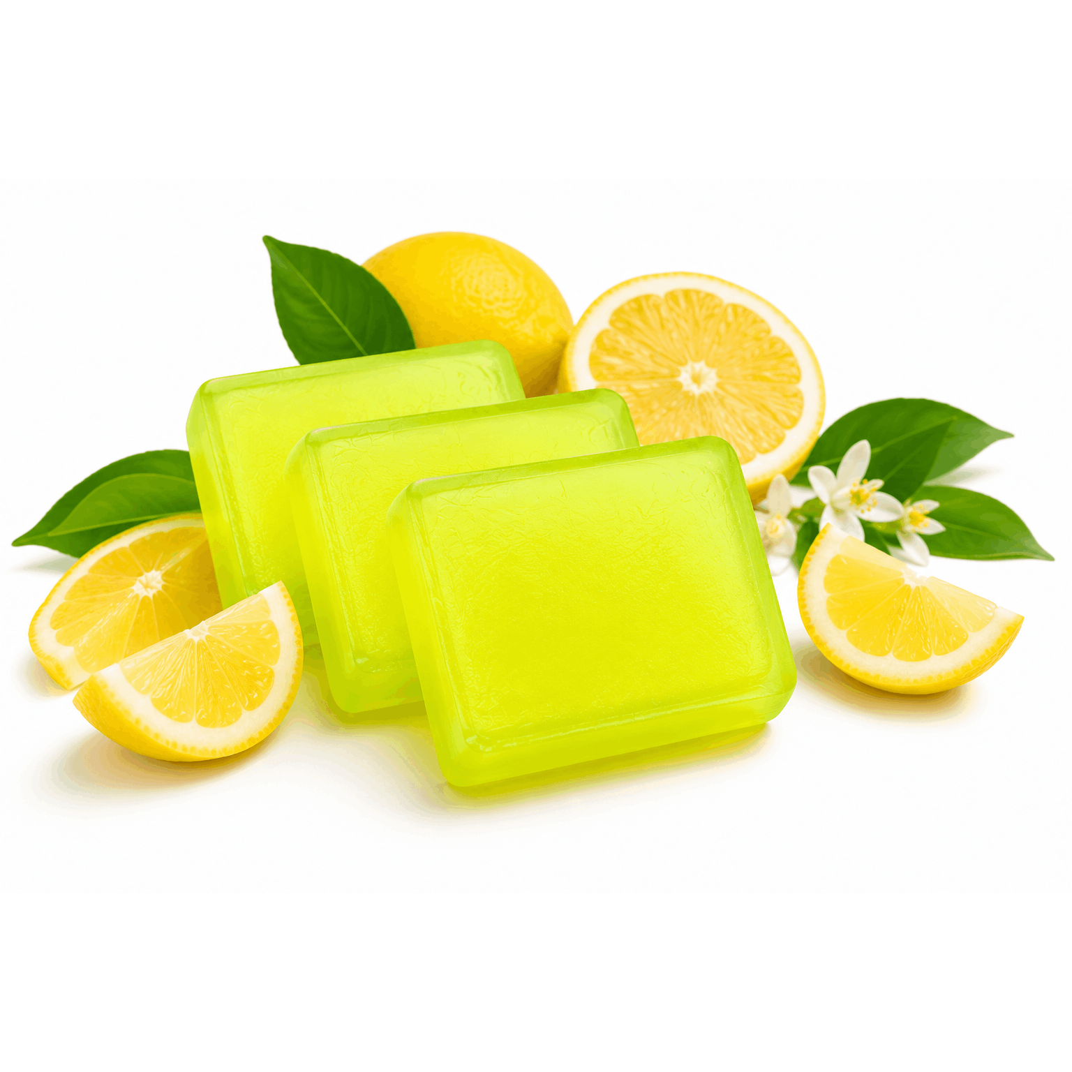 Image of Nesbel Lemon Soap 3 X 100 G - Handmade Glycerin Soap With Olive Oil, Coconut Oil & Milk | Scent | Moisturizing