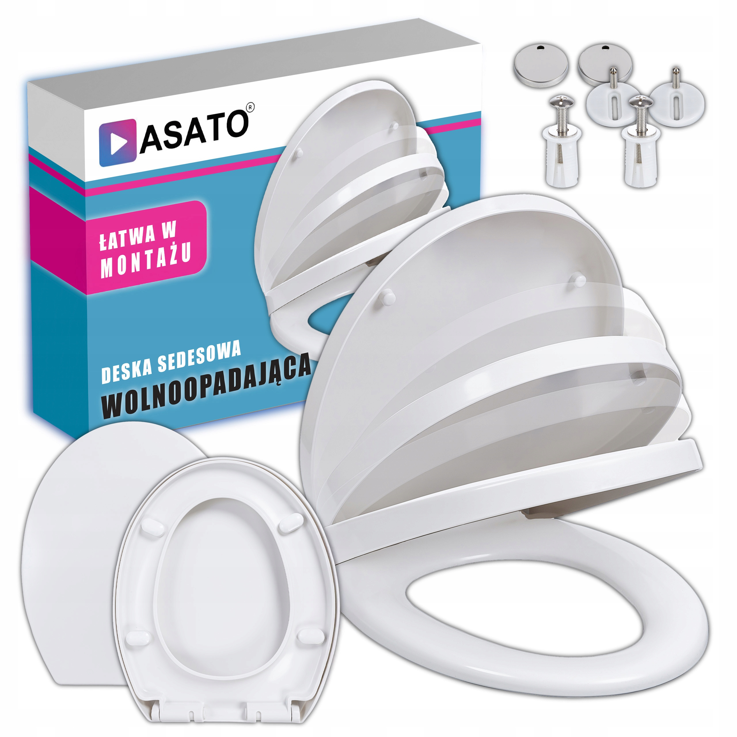 Image of Sedesowa Non-slip Wc Toilet Seat 0041-1, Hard, Removable, Universal, Strong Toilet Seat - Without Creaking, Egg Shape, Adjustable Screw 6-22cm - Stable, Durable, And Disassembly