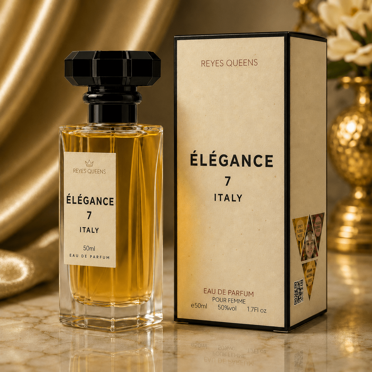 Women's Perfume Italy Eau De Parfum 50ml - Elegant And Sophisticated Fragrance With Floral And Oriental Notes - Long-lasting Ideal For Daily Or Evening Use.