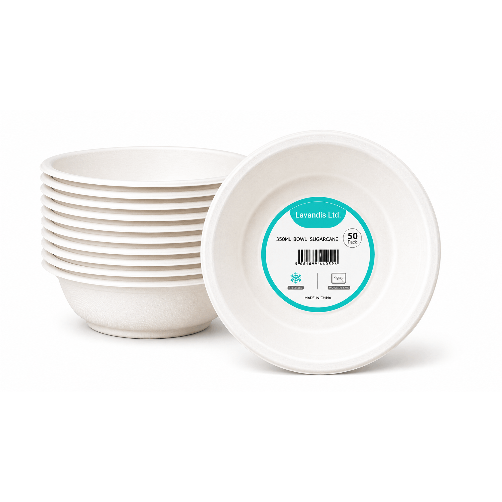TEMU 12oz Heavy Duty Paper Bowls - 50 Pack – Soup Bowls 350ml For Food, Catering, Takeaway, Party, Salad, Dessert, Microwave Containers