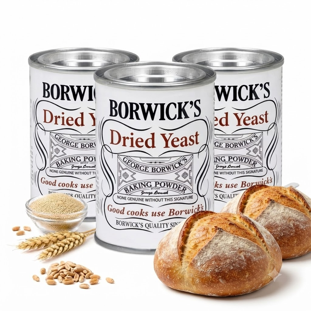 TEMU Borwick's Dried Yeast Pack Of 3 – Active Dry Yeast For Bread Making, Pizza Dough, And Pastries – High-performance Baking Essential Since 1842