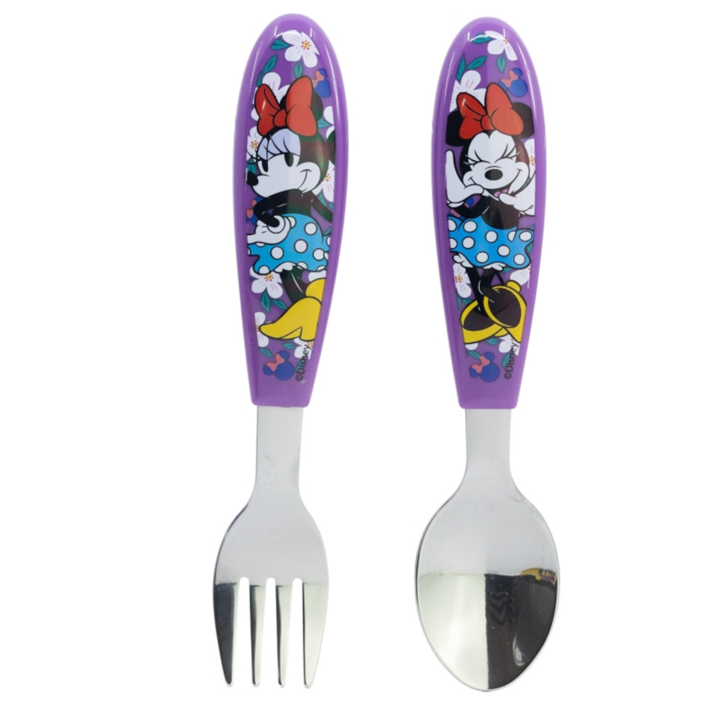 2pcs. Mouse Children's Cutlery Fork + Spoon Metal Children's Cutlery