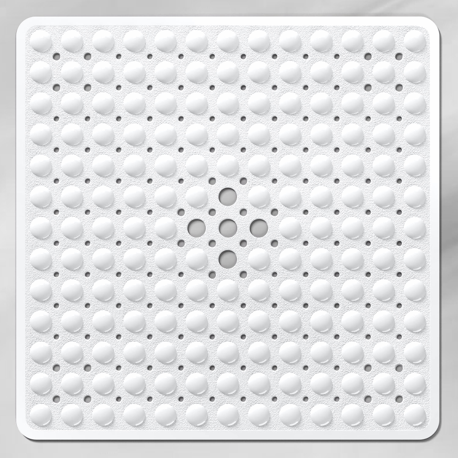 Solid Color Non-Slip Bath Mat with Drainage Holes