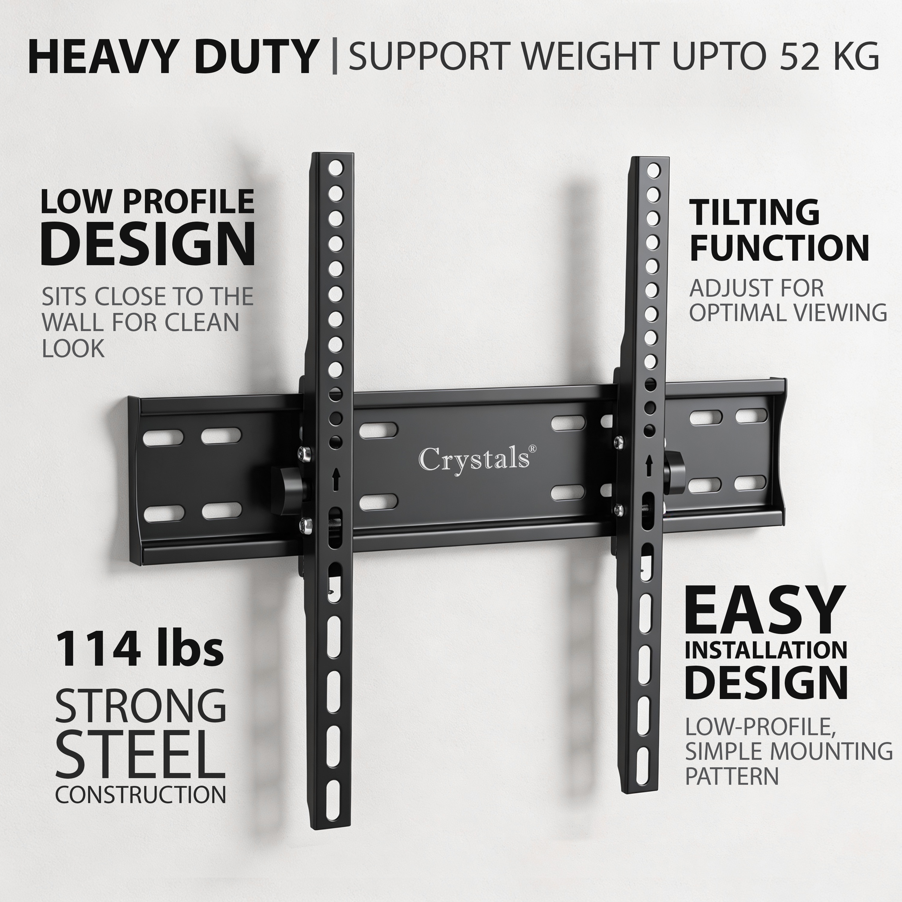 TV Wall Bracket Mount TILT for 26-65 Inch Flat LCD LED QLED TVs