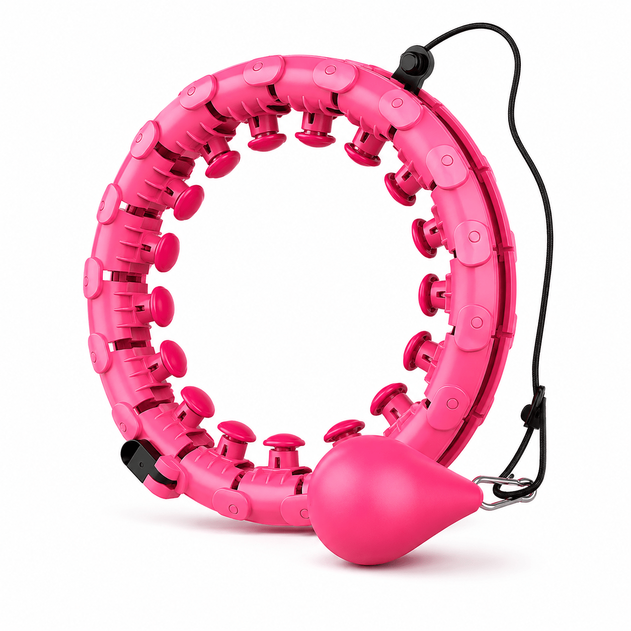 Image of Detachable Weighted– Adjustable Waist Trainer With Massage & For Home Fitness, Slimming & Core Strengthening (pink)