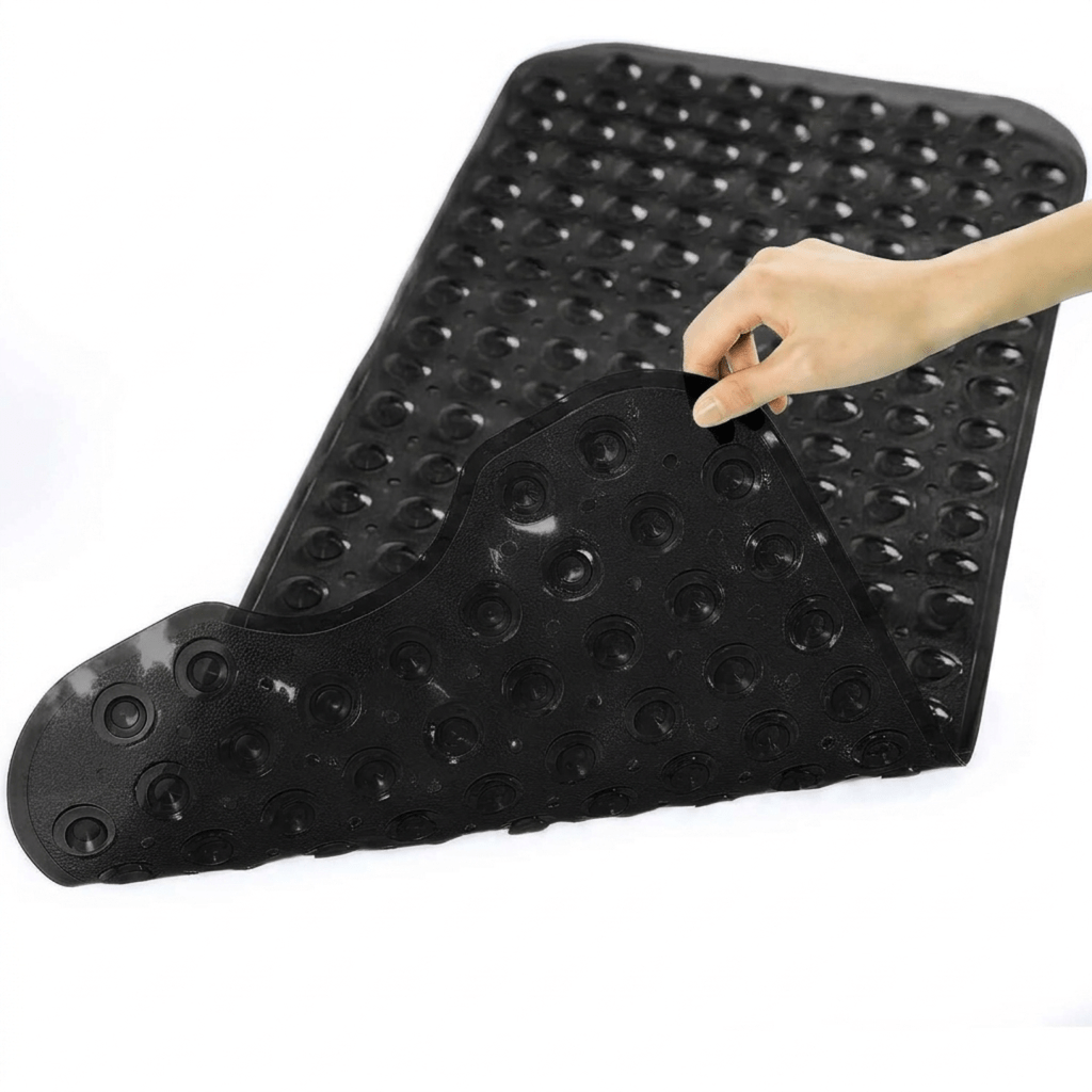 Solid Color Non-Slip Bath Mat with Drainage Holes