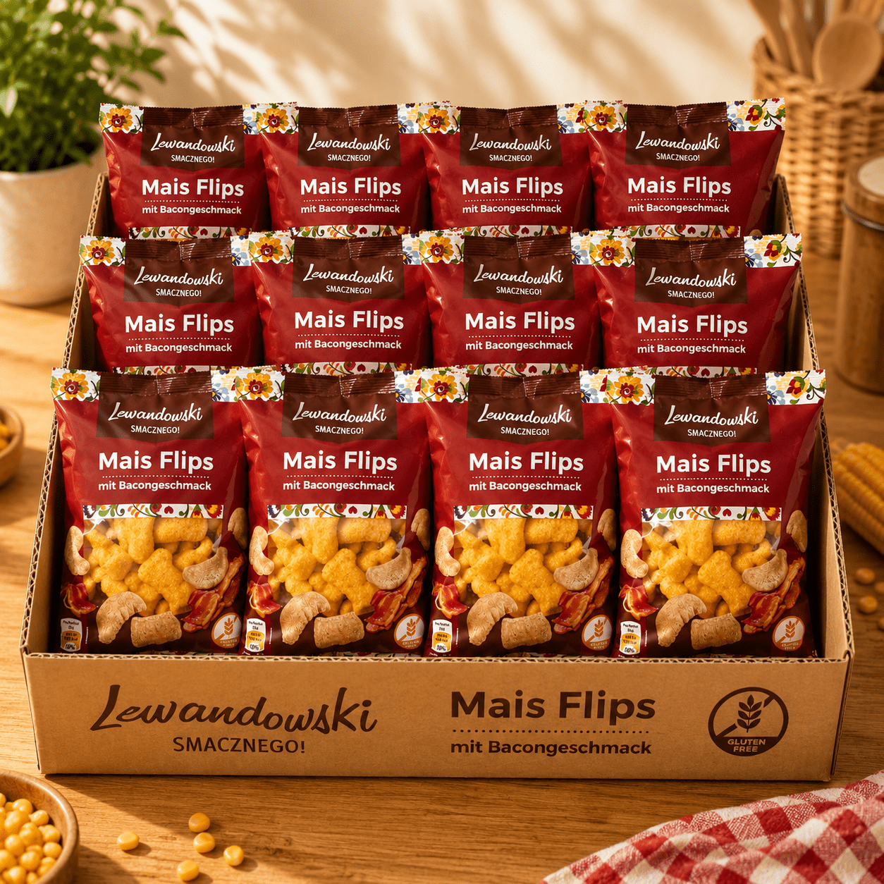 Corn Puffs With Bacon Flavor Lewandowski 70 G