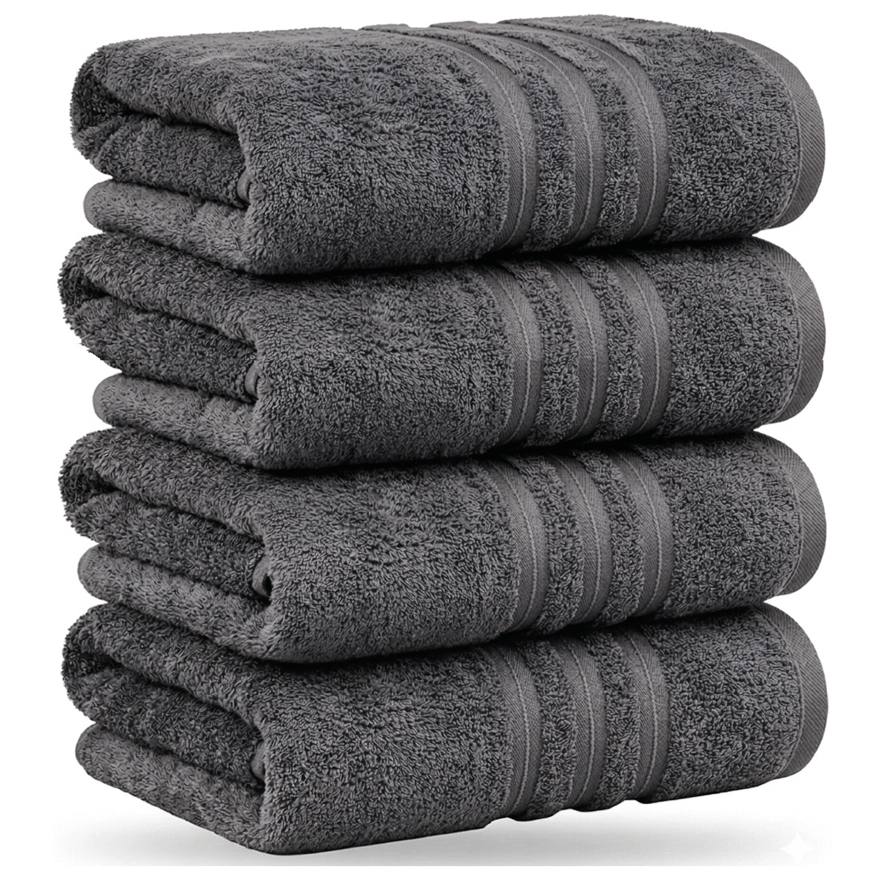 TEMU Pack Of 4 Bath Sheets Pure Cotton -75 X 148cm- Large Soft Absorbent Big Bathroom Large Towels Set For Everyday Use