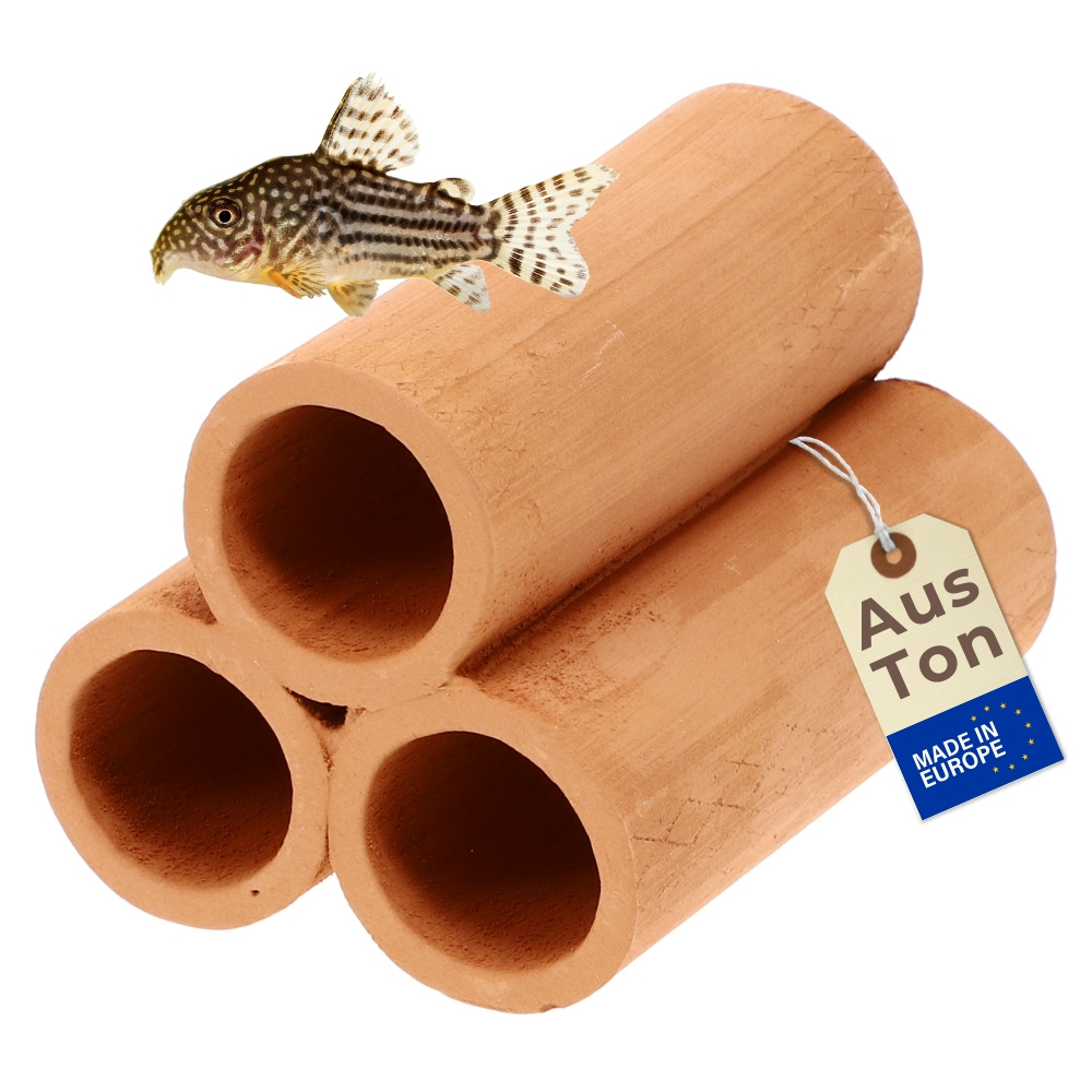 Image of Aquarium Decoration 3pcs Pyramid Xl Aquarium Cave Decoration Large Aquarium Hideout Shrimp Tube Welsh Cave Shrimp Hideout Clay Pipe Catfish Cave Shrimp Tube Spawning Tube