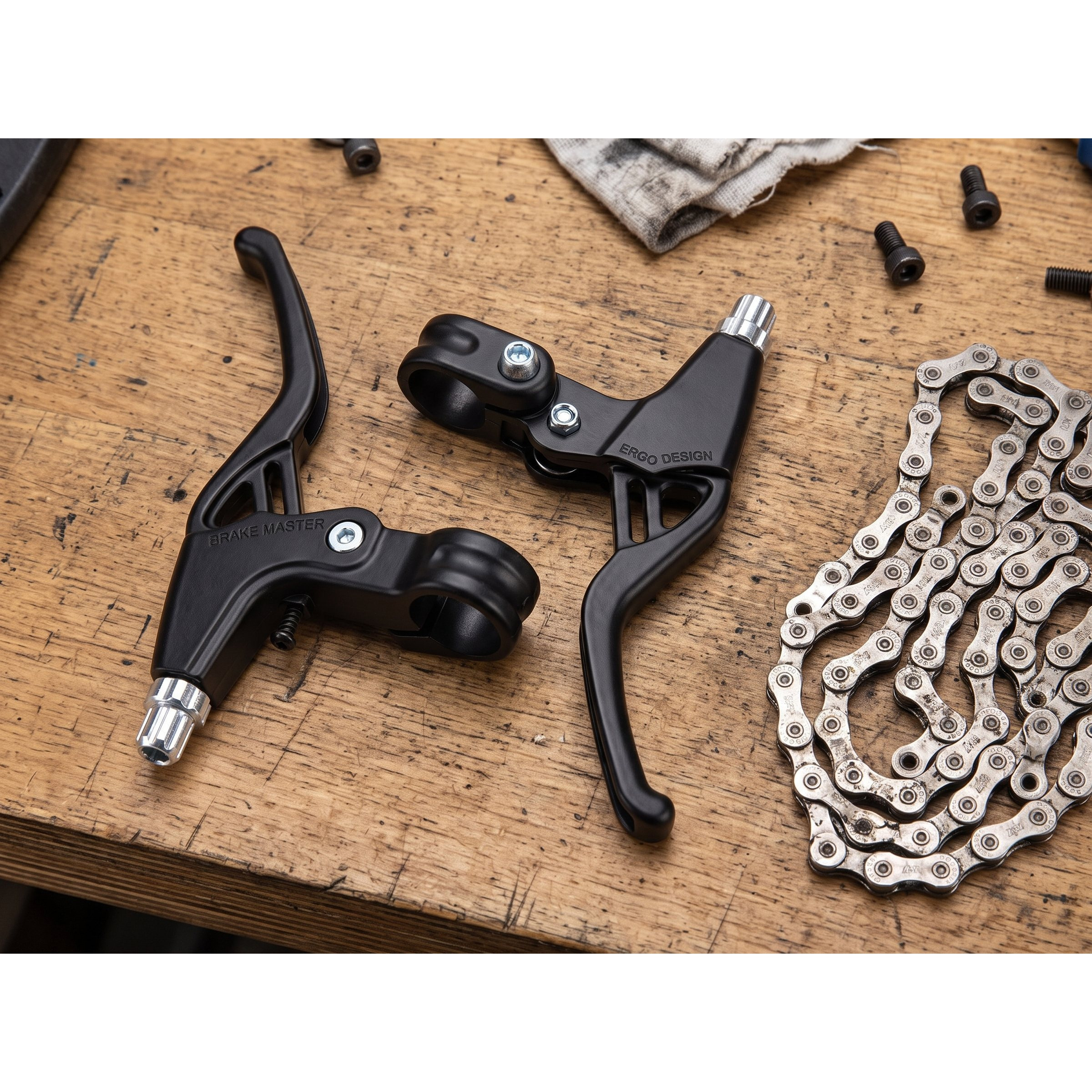 TEMU Light Bike Universal Brakes, Brake Handles For Bicycles In Black, Ergonomic Levers For Mtb, , Mountain Bike And Leisure Bikes