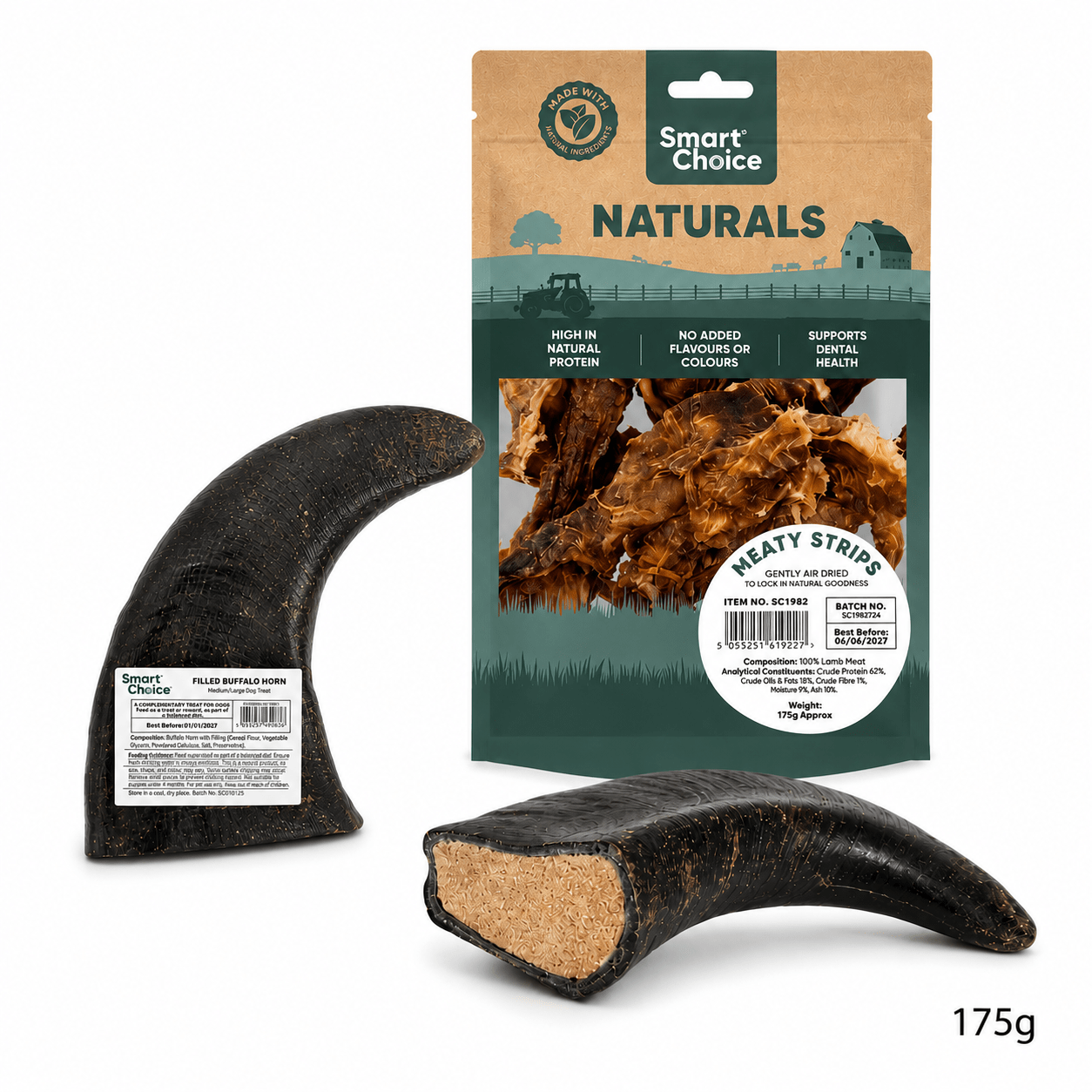 TEMU 2 Pack Strips Dog Treats & Meat Filled – High Meat Chew Snacks For Dogs, Long Lasting Reward Treat Bundle