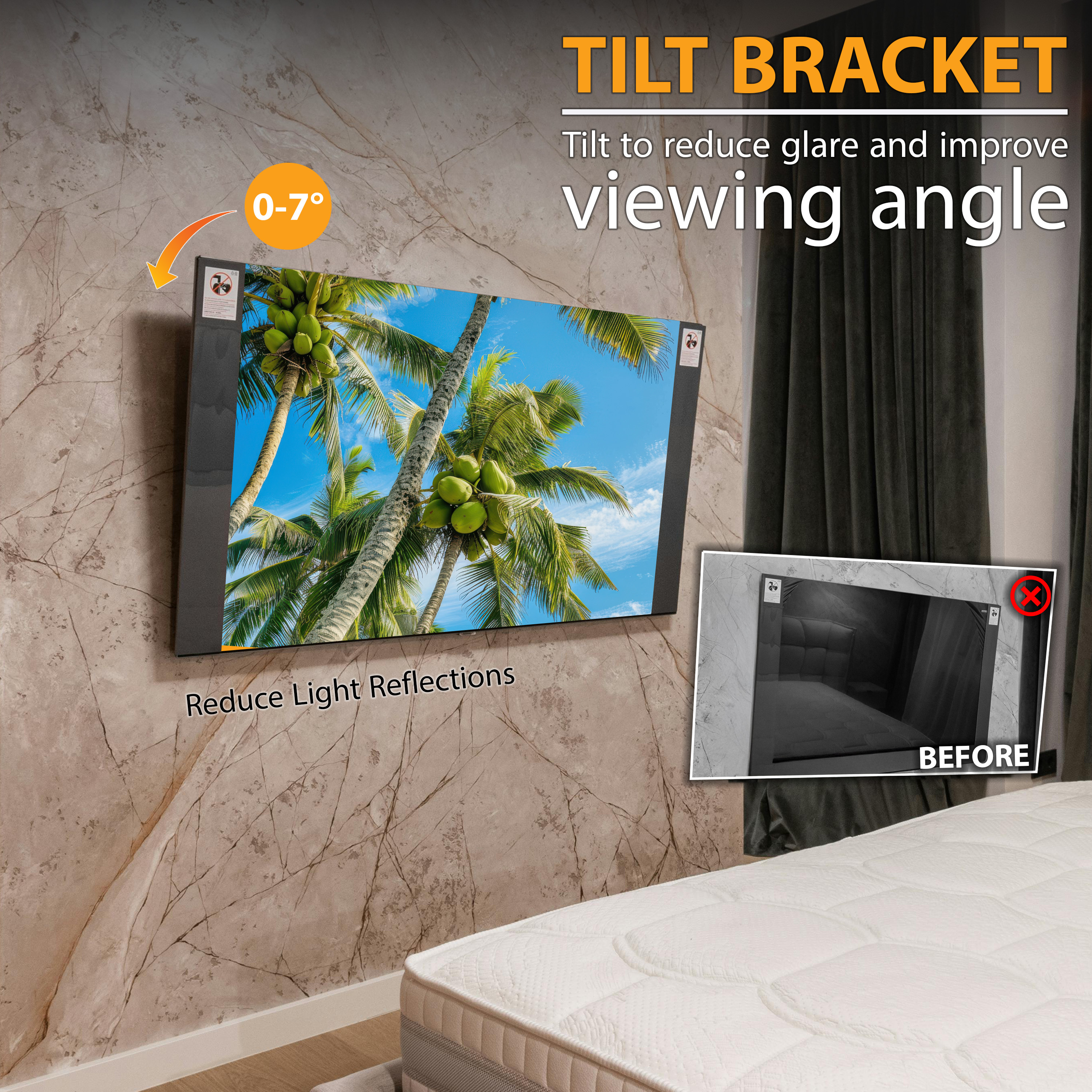 TV Wall Bracket Mount TILT for 26-65 Inch Flat LCD LED QLED TVs