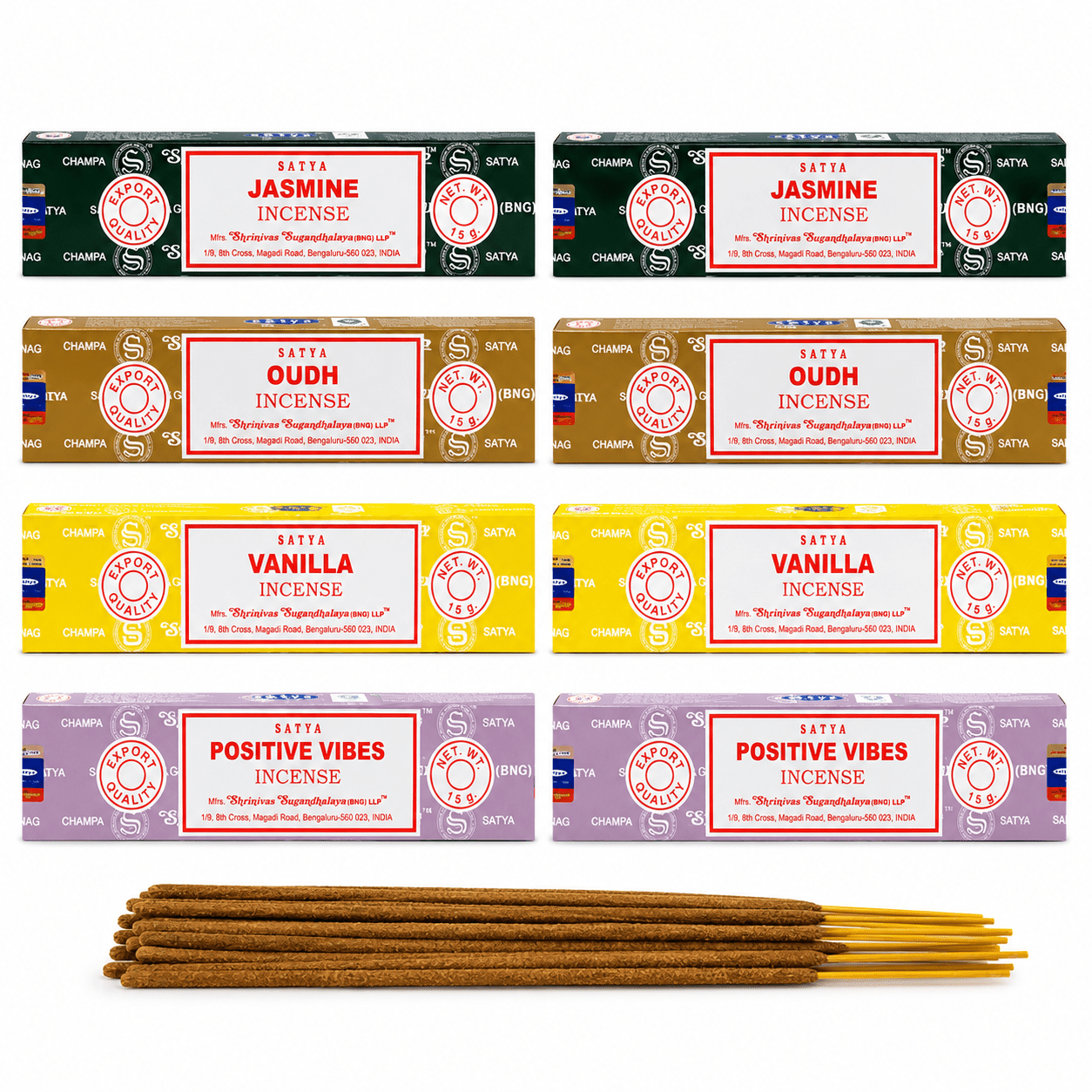 8x Incense Sticks 15g – With Jasmine, , Vanilla &