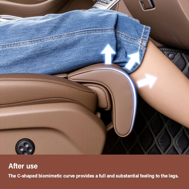 Luxury Nappa Car Seat Cushion, Extended Leg Support