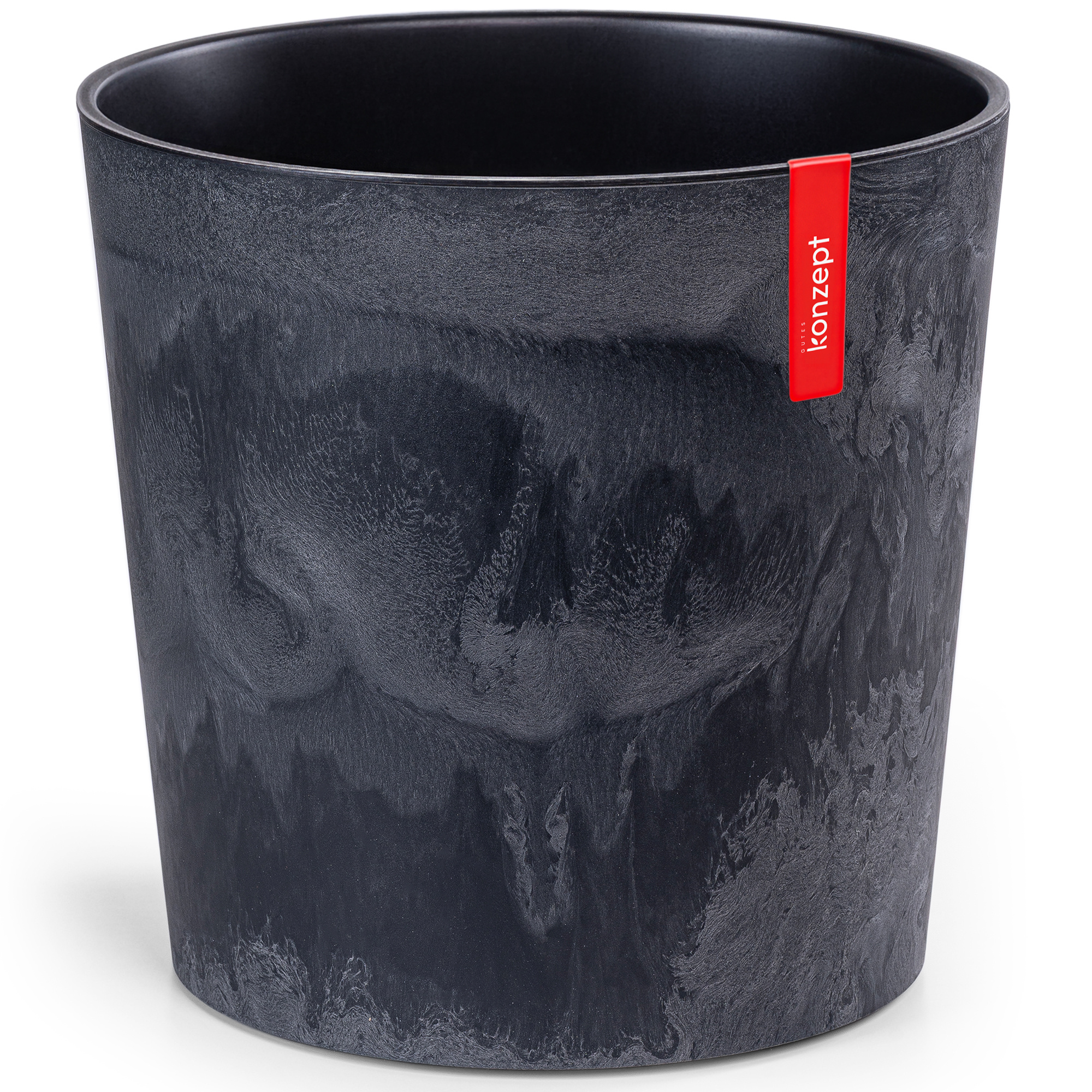 Image of Large Flower Pot For Indoor & Outdoor Use, 30 Cm Diameter With Insert – Concrete-look Planter, Uv-resistant, Lightweight Plastic Plant Pot