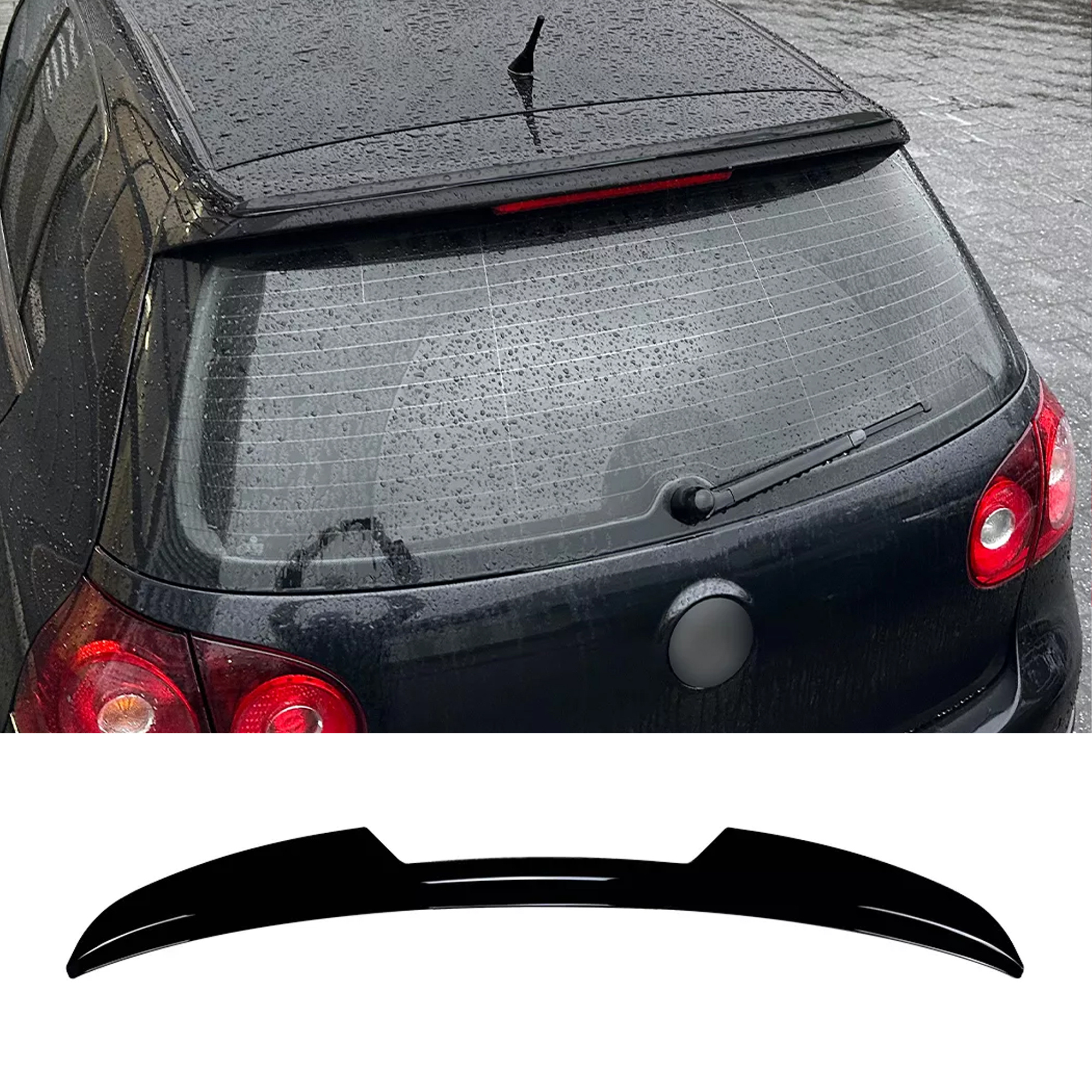 Rear Roof Spoiler Wing For Vw Golf Mk5 R32 2003-2008, Cap M4 Style, Glossy Abs, Exterior Styling Upgrade No-drill Installation