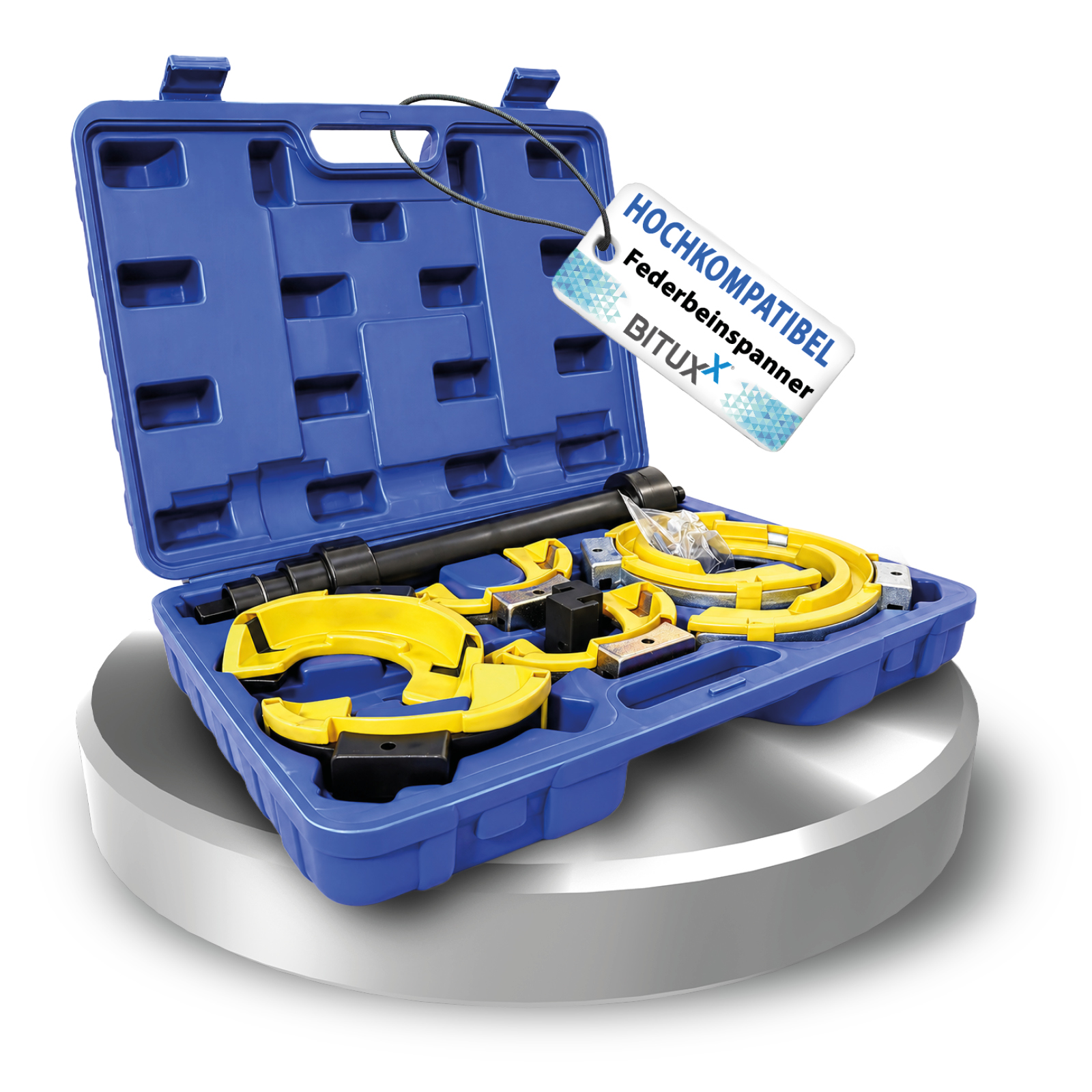 TEMU Bituxx Universal Coil Spring Compressor Coil Spring Set For Mcpherson Coil Spring Shock Absorber Tuning Lowering Suspension 80-190mm 300mm Car