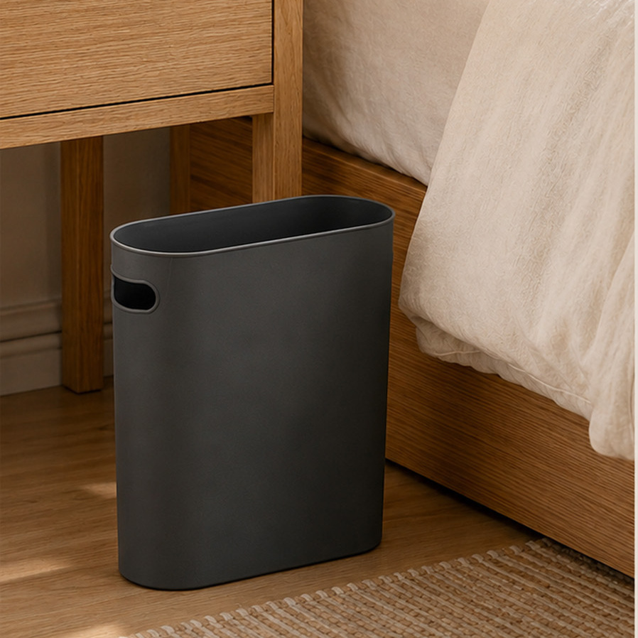 2pcs Small Plastic Bathroom Bin for Laundry Room & Office