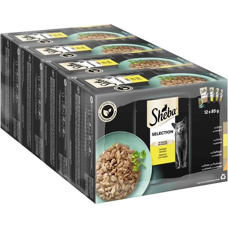 Image of Sheba® Pouch Multipack In Sauce Poultry 4 X 12 X 85g