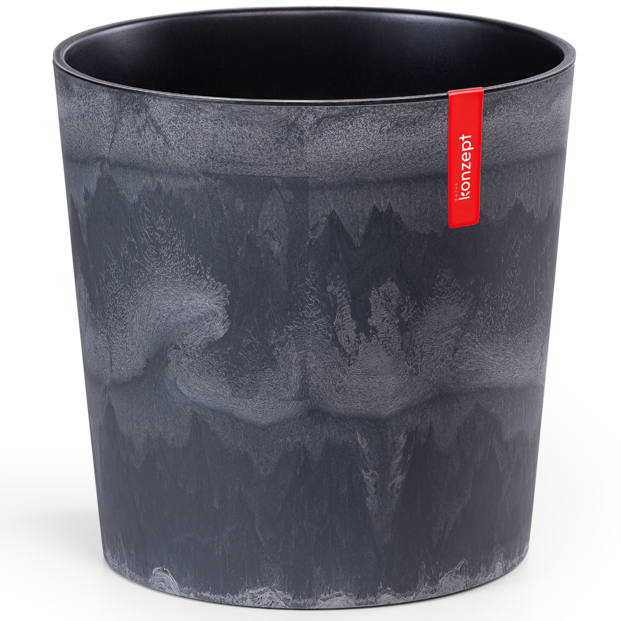 Image of Large Flower Pot For Indoor & Outdoor Use, 30 Cm Diameter With Insert – Concrete-look Planter, Uv-resistant, Lightweight Plastic Plant Pot