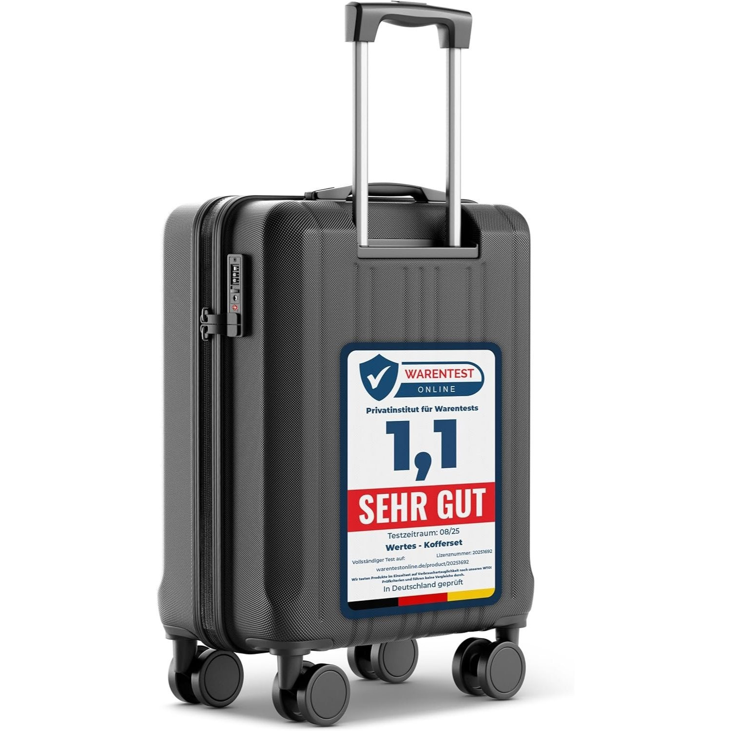 Premium Carry-on Luggage 55x40x20cm / L 67cm / Xl 77cm - With - Cabin Suitcase With Dual Spinner Wheels, Travel Suitcase, Carry-on Trolley, Hardshell Suitcase