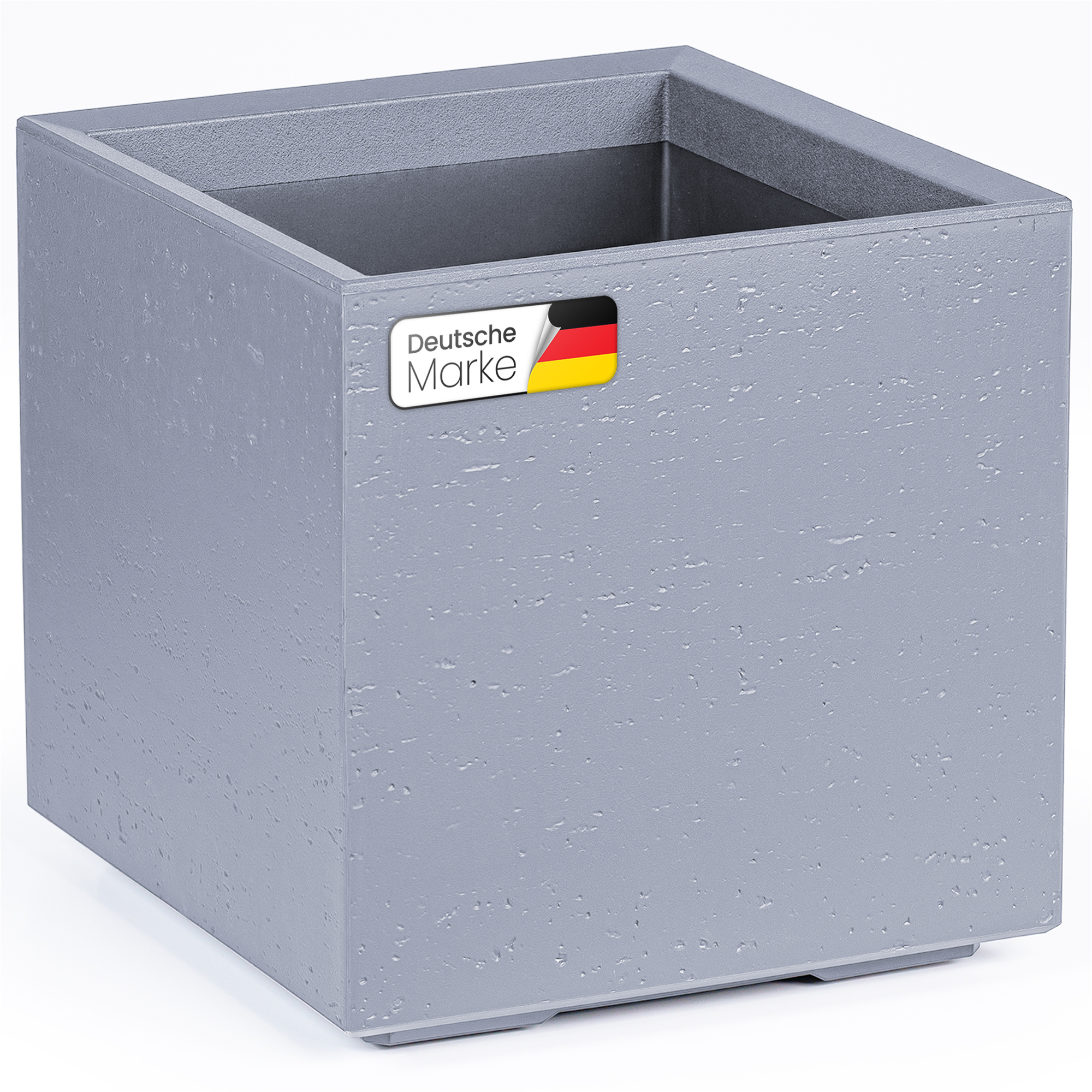 Image of Large Planter On Wheels - Pot In Concrete Look, & Weather-resistant, - In 40x40x40 Cm, 40x40x60 Cm & 40x80x40 Cm - Stylish & For Garden, Terrace, Balcony Or Living Area.