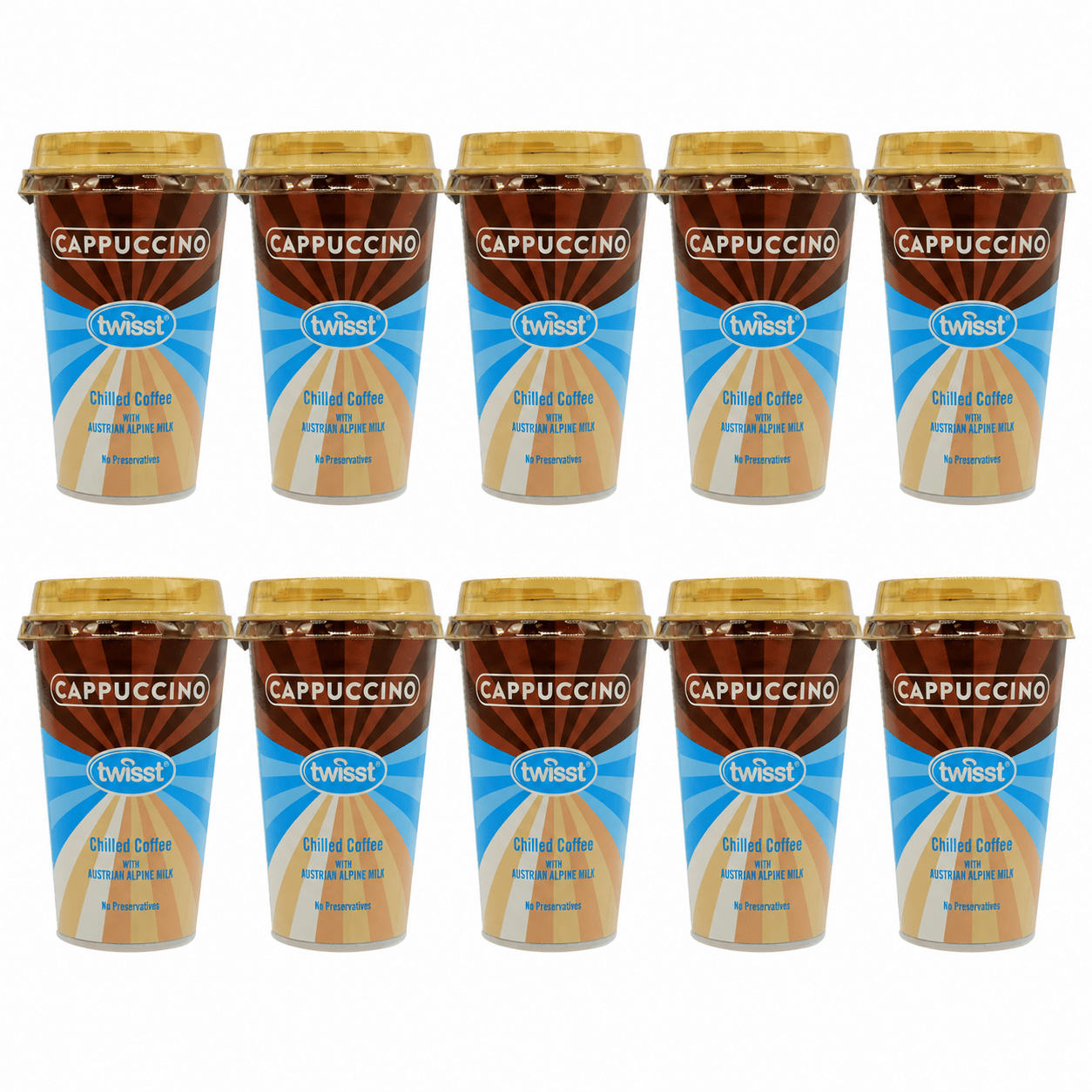 Image of Twisst Cappuccino Iced Coffee Cup With Alpine Milk 230ml 10-pack
