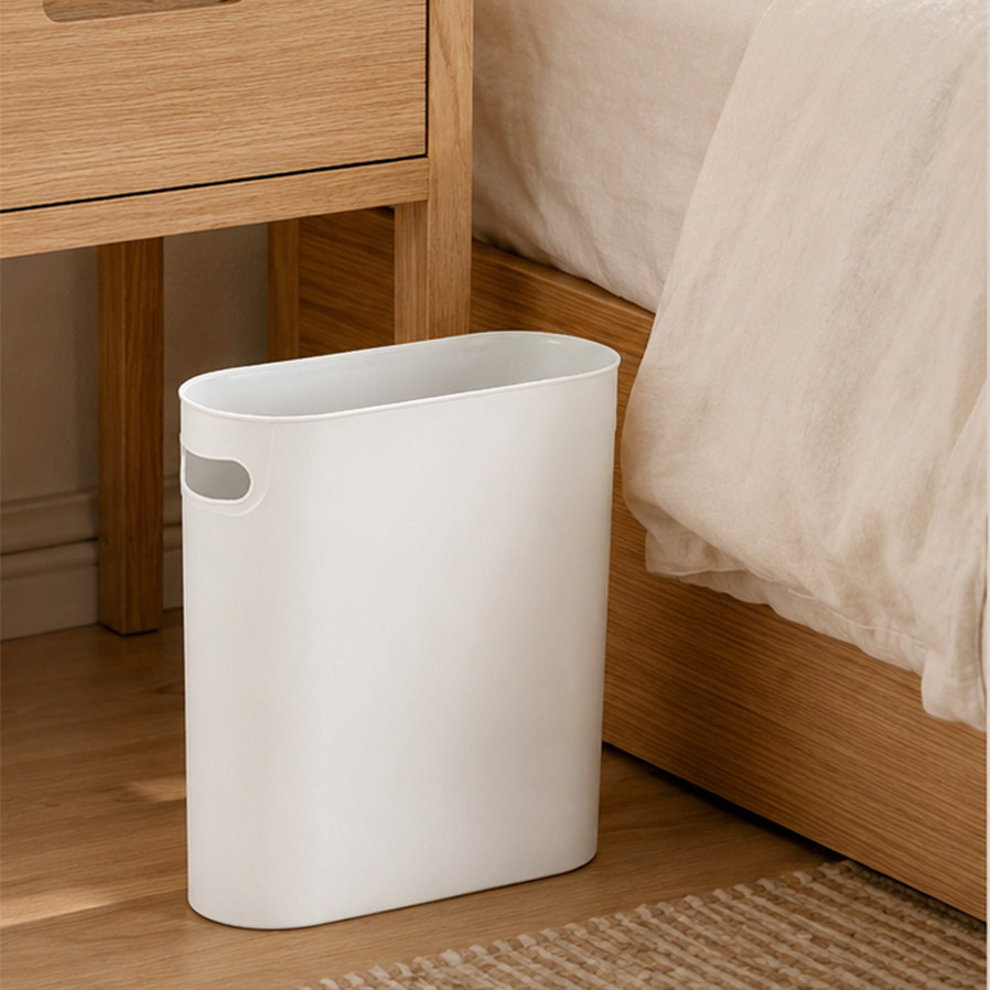 2pcs Small Plastic Bathroom Bin for Laundry Room & Office