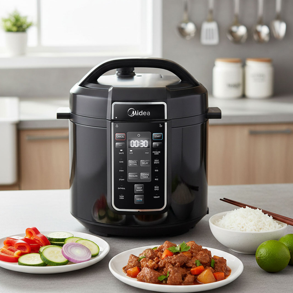 TEMU 7.6l 12- Pressure Cooker | 9-in-1 Multi Cooker With Food-grade Stainless Steel Inner Pot – Covers Yogurt Making, Rice Cooking, Slow Simmering,