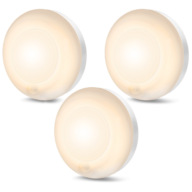 Image of Led Battery Lighting Spots Cabinet Lights 3-piece Set With Timer Function For Outdoor Use
