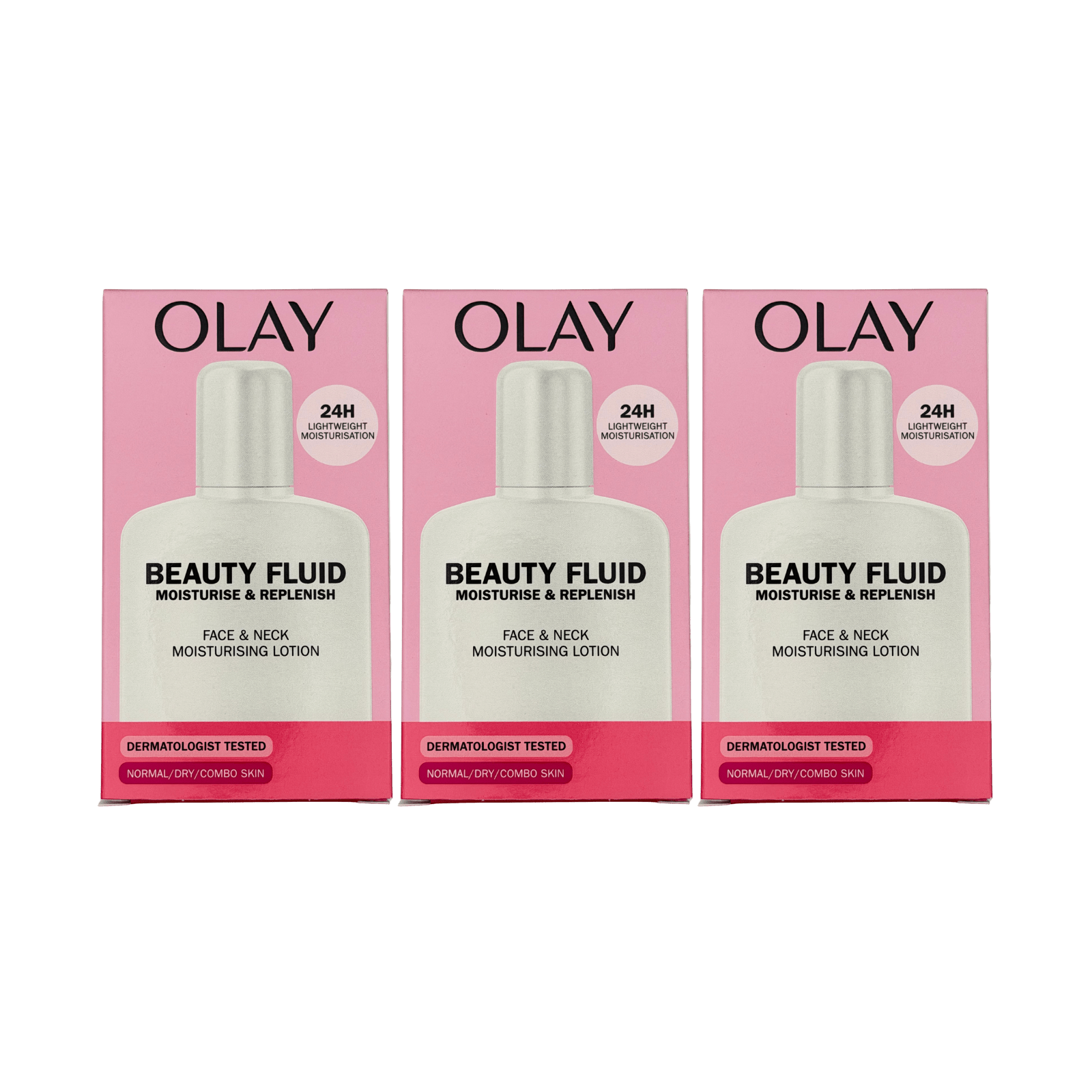 TEMU Olay Moisturise & Face & Neck Lotion 100ml - 3 Pack