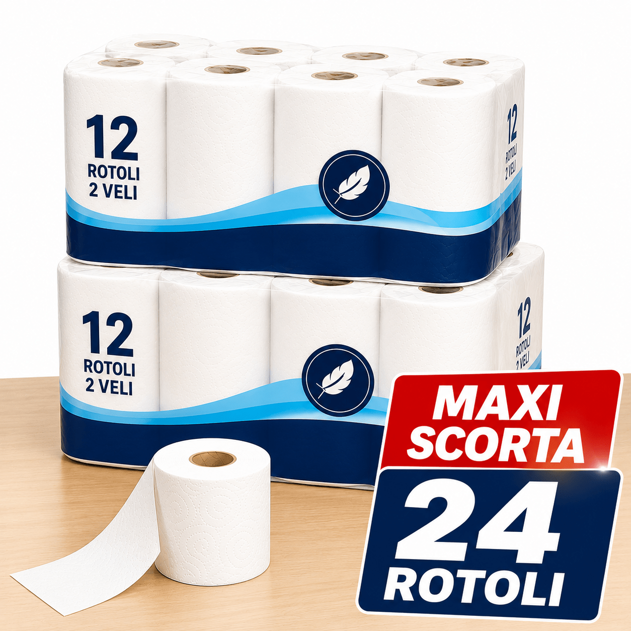TEMU Maxi Convenienza! 24 Rotoli Carta Igienica 2 Veli, 180 Strappi �� Morbida, Resistente, Super per Casa e Famiglia