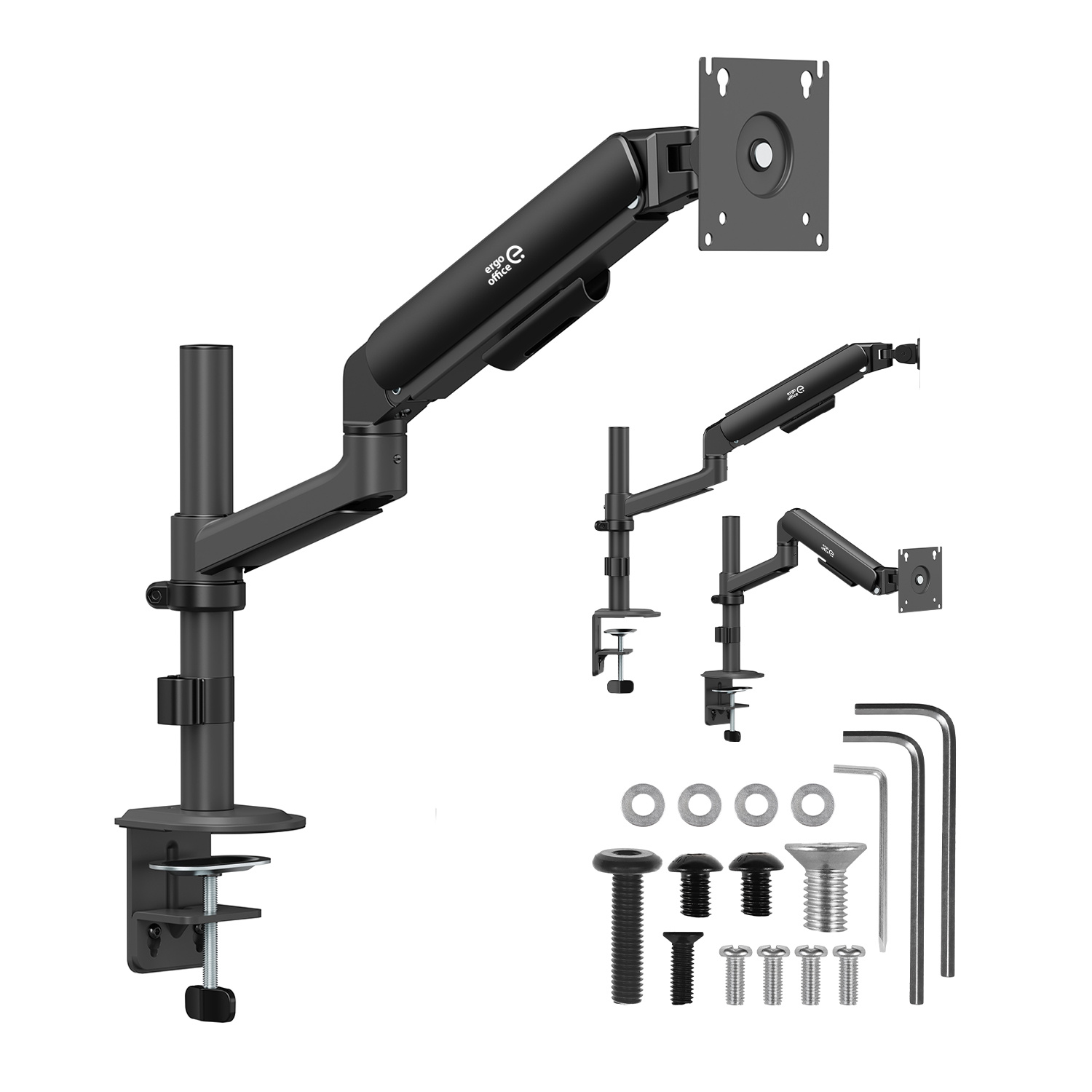Mount / Bracket For Ergo Office Monitor, Gas Spring, 17"-32", 1-10kg, Max. Vesa 100x100, Er-691
