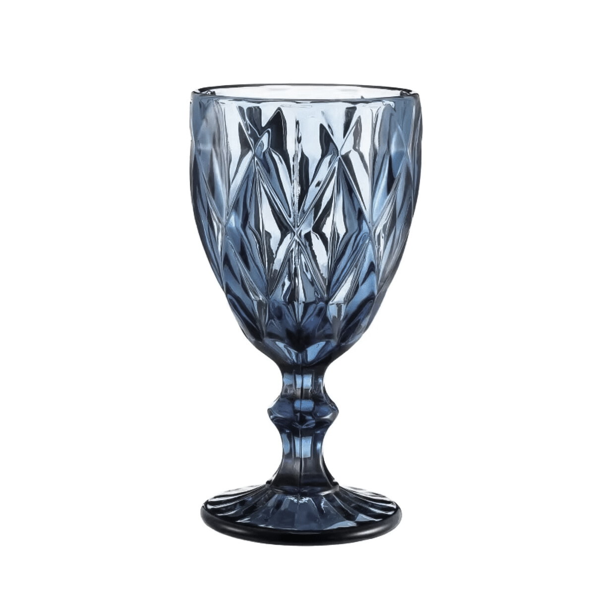 Image of 6pcs Set Of Blue Water Glasses, Wine Glasses, Drinking Glasses Made Of Glass