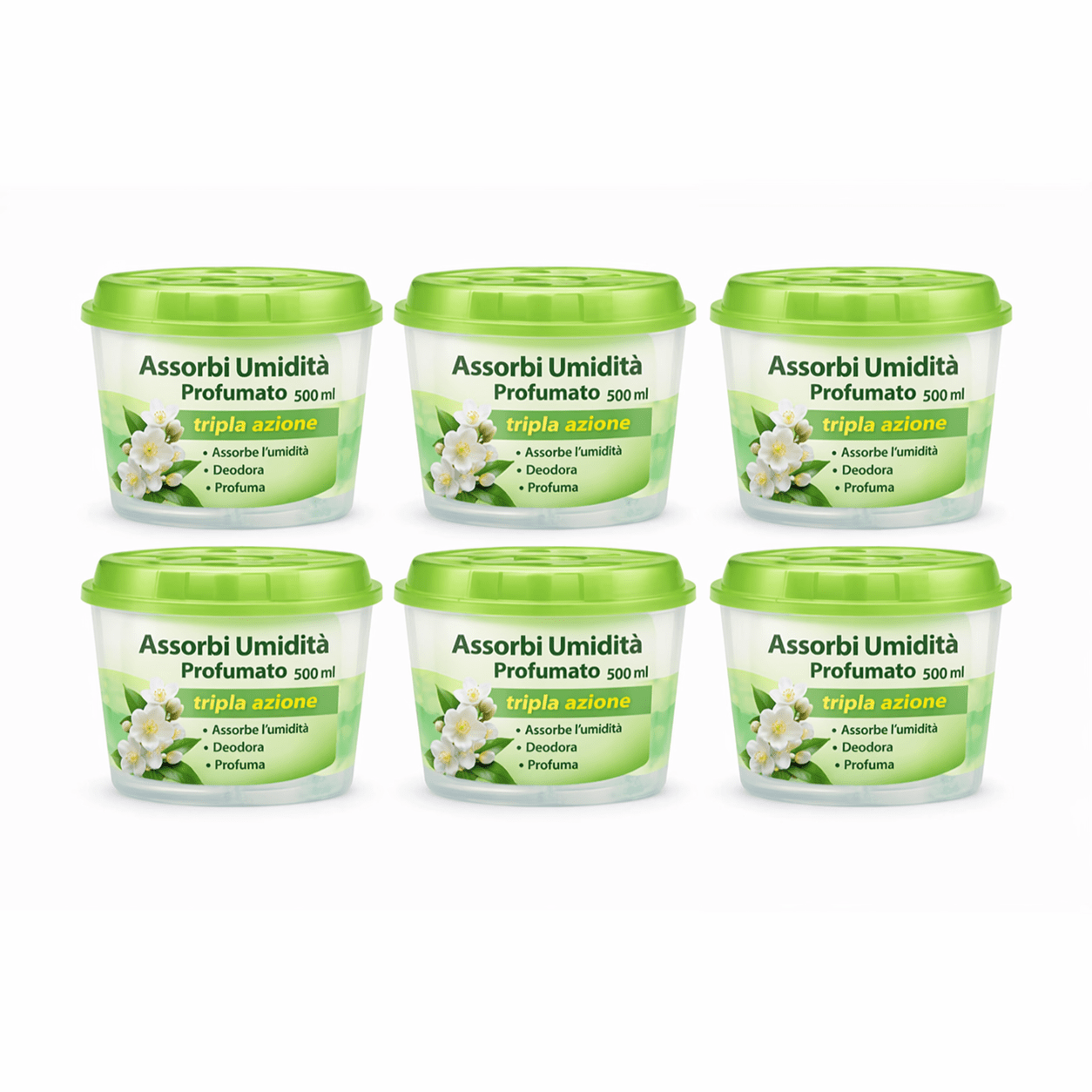 TEMU Set 6 Assorbi Umidit� Profumati alla Gelsomino 500 ml �� Deumidificatori