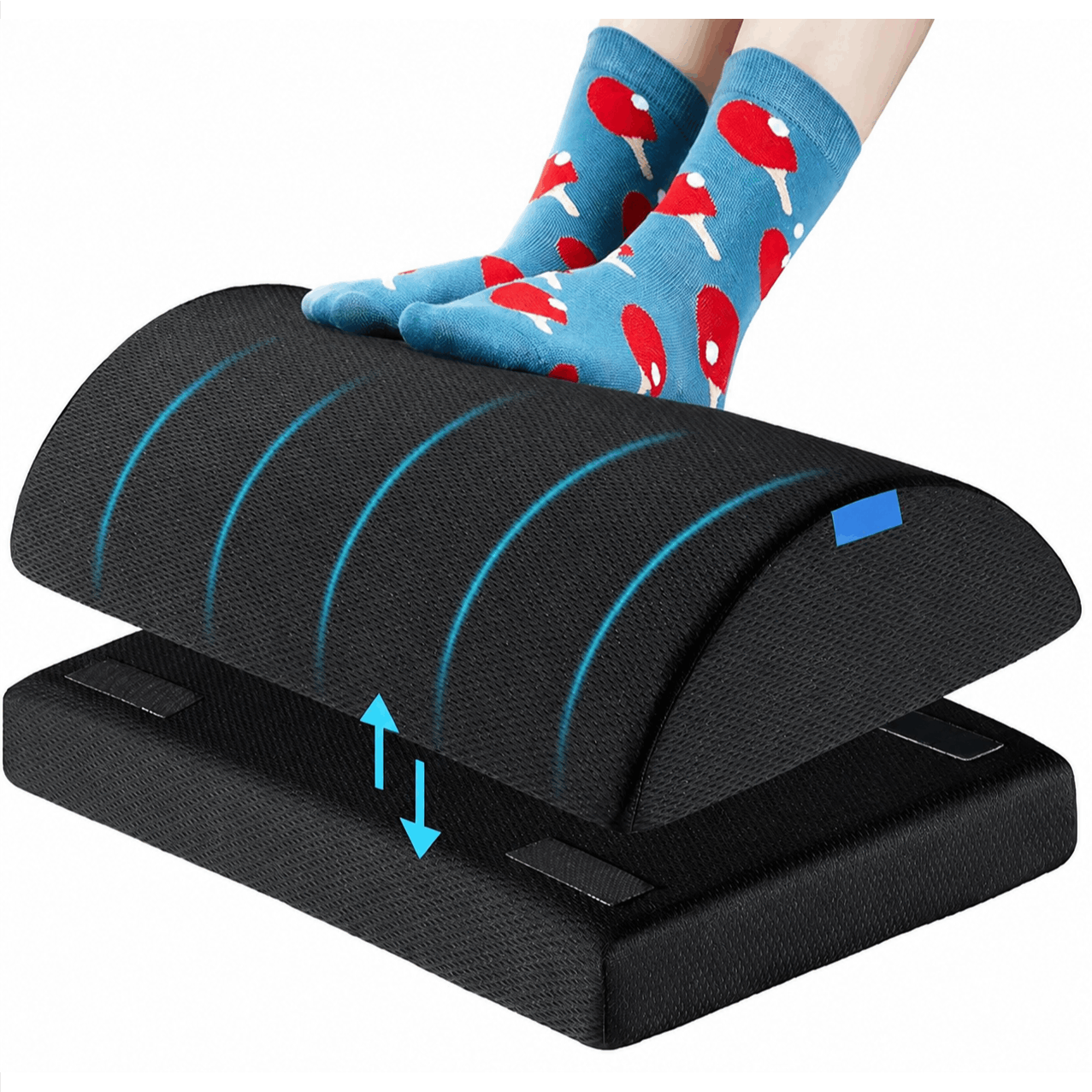 Office Footrest With 2 Height Options, Adjustable Double Layer For Home, Travel