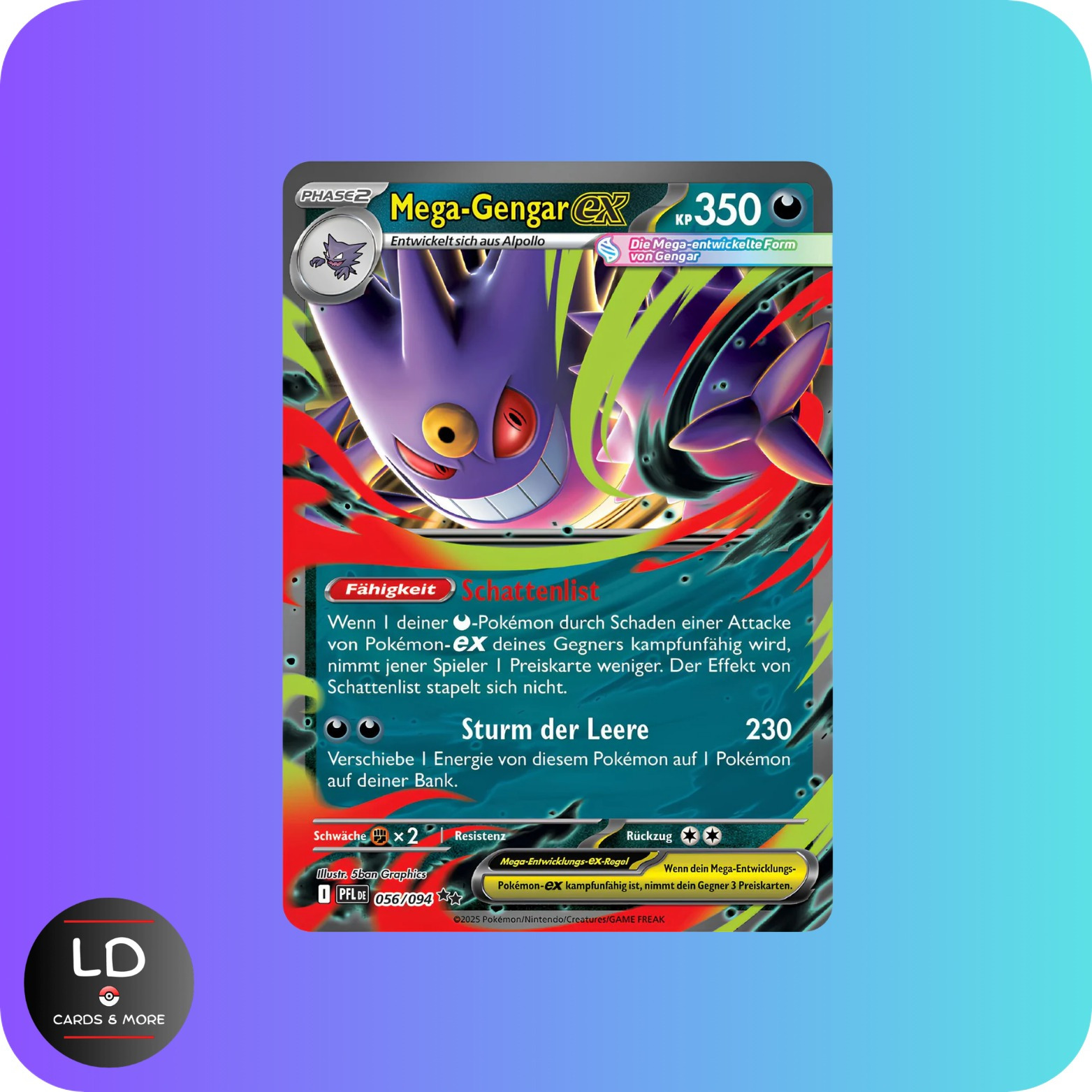 Mega Gengar Ex Pfl 056 Flames