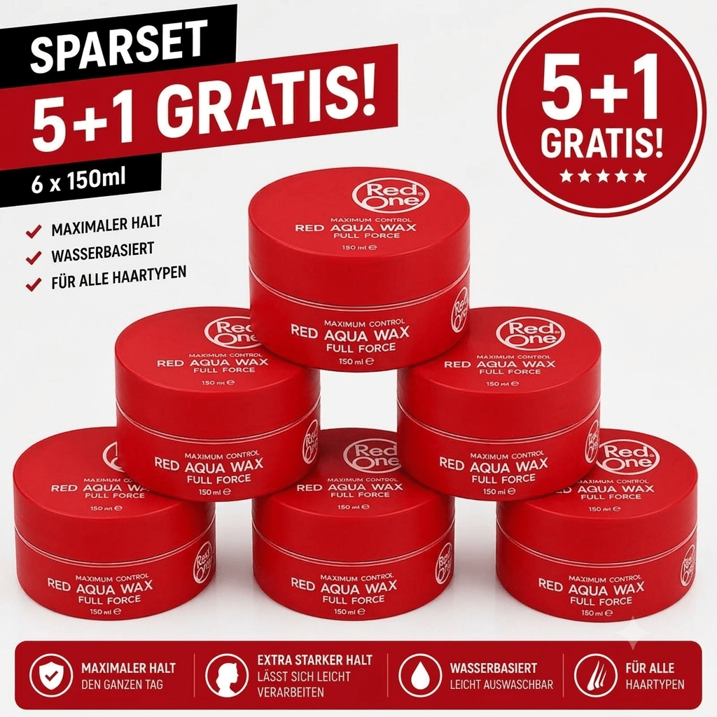 Red Hair Wax 6-pack – 6 Pieces Of 150ml Each, Gel Wax Bulk Pack For , Wet Look, Shine, , Men's Hairstyle, Short Hair, & Everyday Use