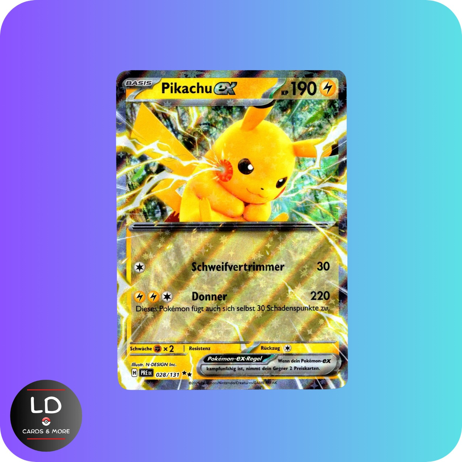 Pokémon Pikachu Ex Pre 028 Prismatic Evolutions