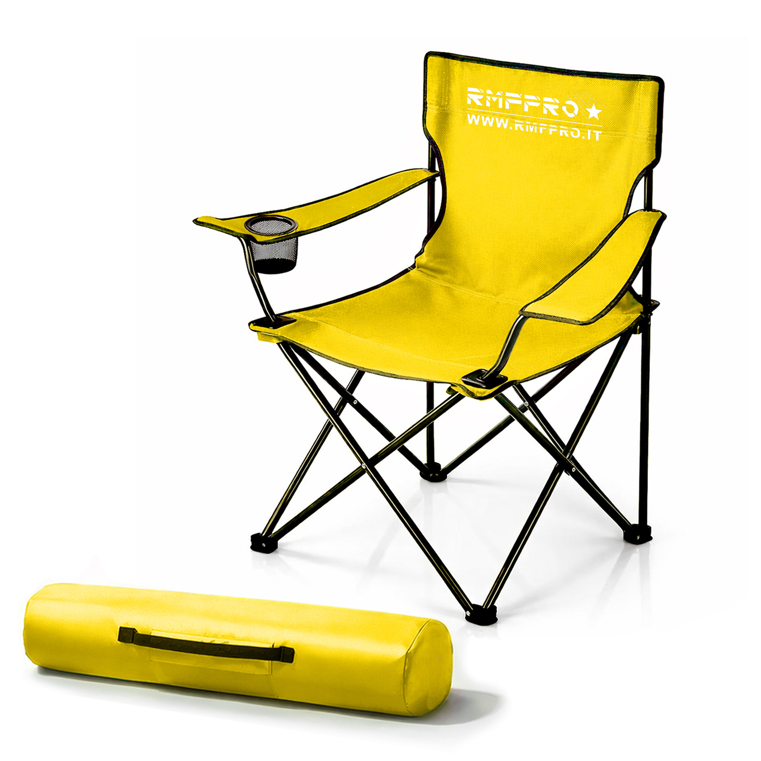 TEMU RMF PRO Sedia Campeggio Pieghevole con Seduta e , Sedia da Spiaggia Portali con Porta Bicchieri - Sedia Mare e Giardino, Tessuto Trasportabile