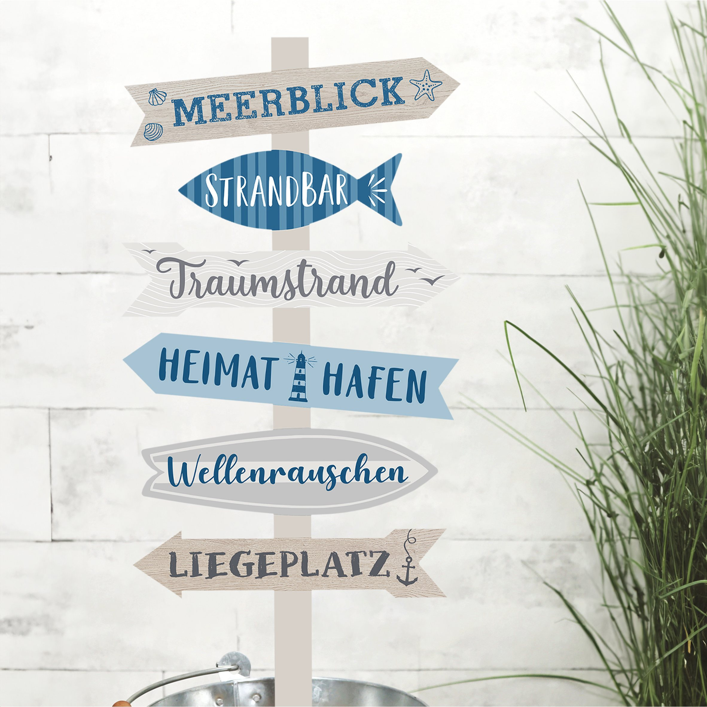 Image of Spetebo Wooden Garden Sign H 76 Cm – – Decorative Sign With Ground Spike – Garden Decoration Plank Sign Garden Stake Indicator Garden Pole