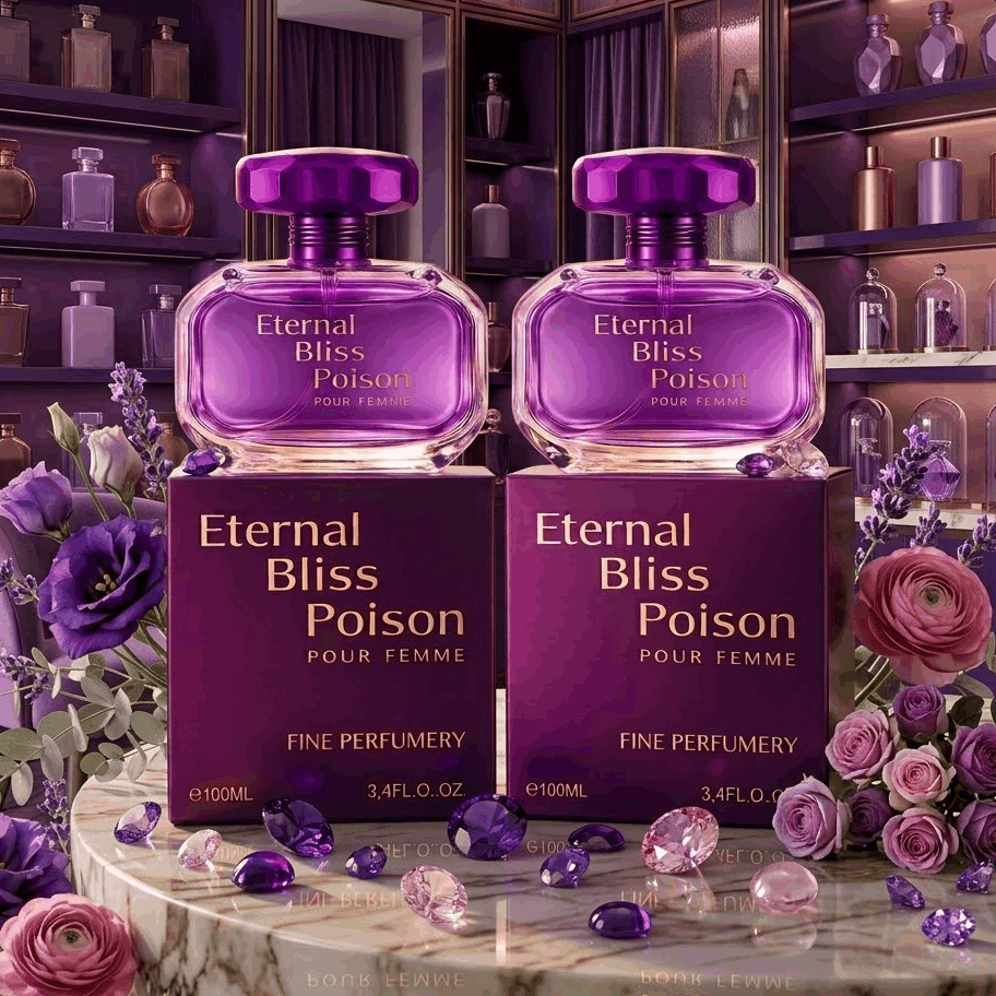 TEMU Luxury Perfume Gift Set For Women Eternal Poison Edp 2x100ml - Sweet Floral Feminine Ladies Fragrance Set With A Smooth Scent, Long Lasting