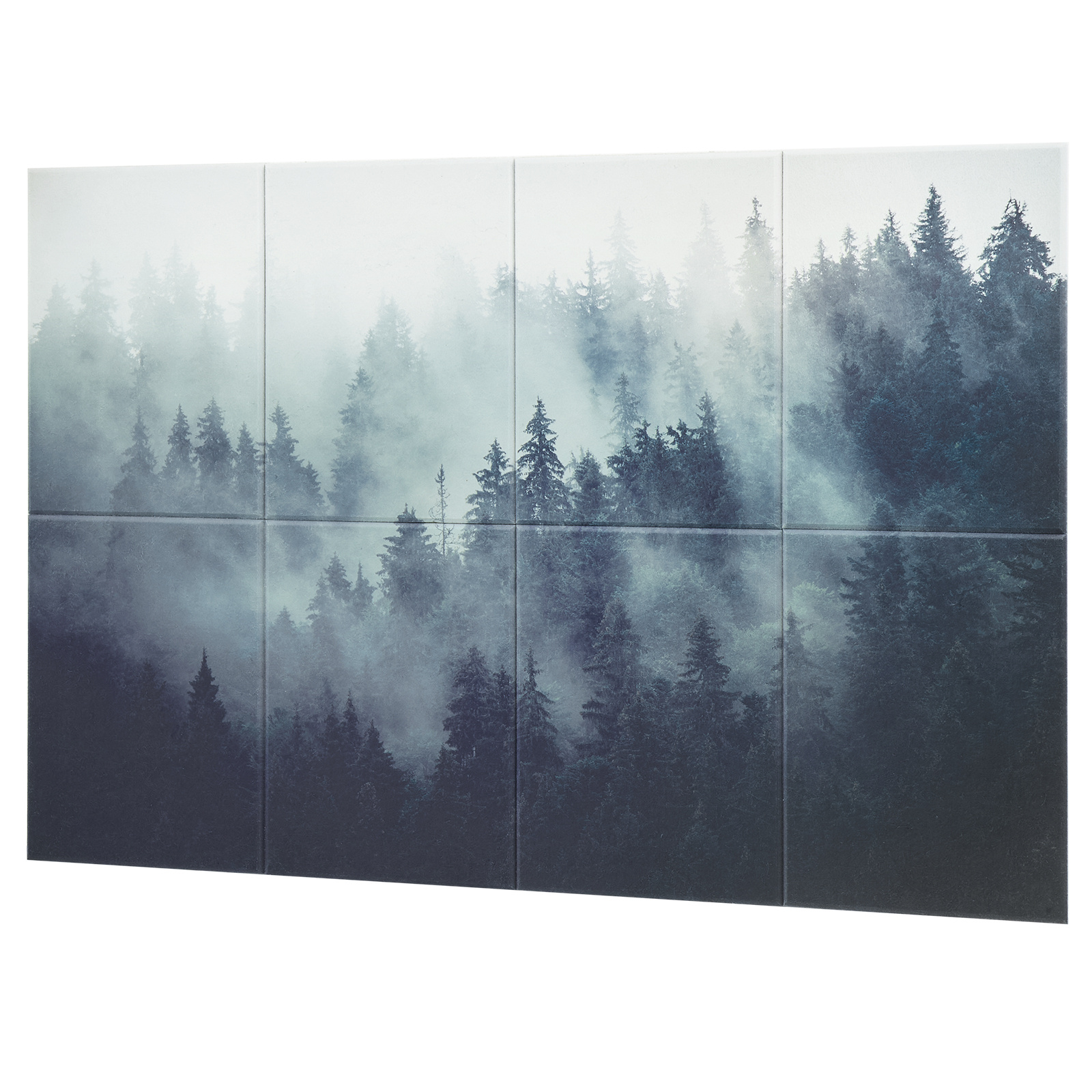 Image of Vevor 8 Acoustic Panels, 63 .62 X 0.4 Inch Wall Tiles, Self Adhesive Decorative Sound Dampening Absorbing Boards For Home, Office, Studio, Gaming Room, Theater, Forest