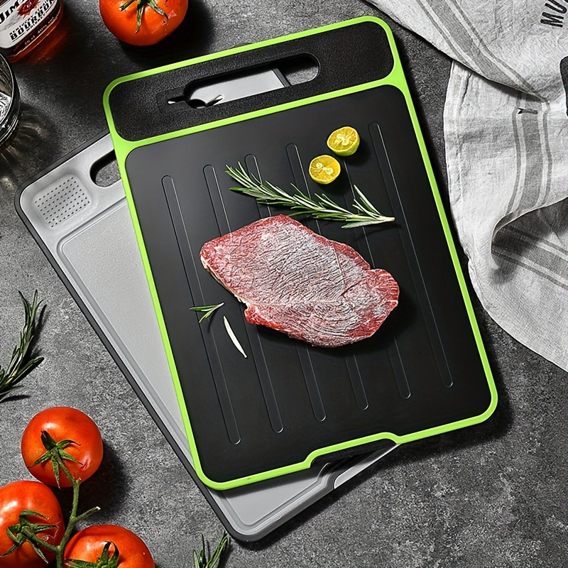 Double-sided Kitchen Cutting Board With Integrated Knife Sharpener, Non-slip Edge, Juice , And Carrying Handle, Plastic Cutting Board For Meat, Vegetables, Fruit, .