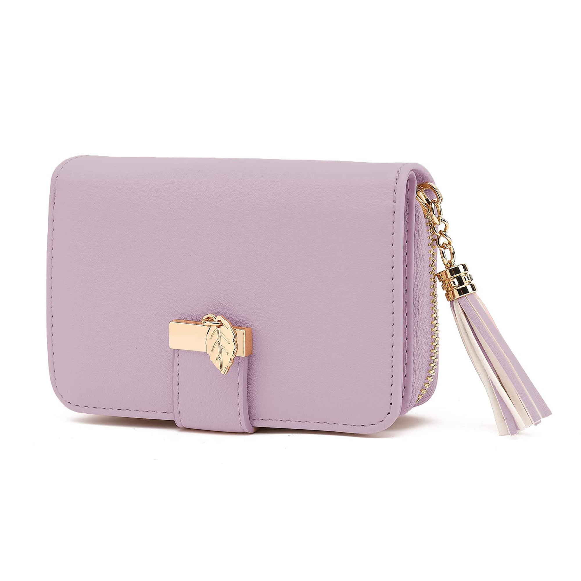 Mofut Women's Soft Pu Leather Wallet, Compact Short Format Wallet With 8 Card Slots, Id Window, And Bill Clip, For Cash And Credit Cards