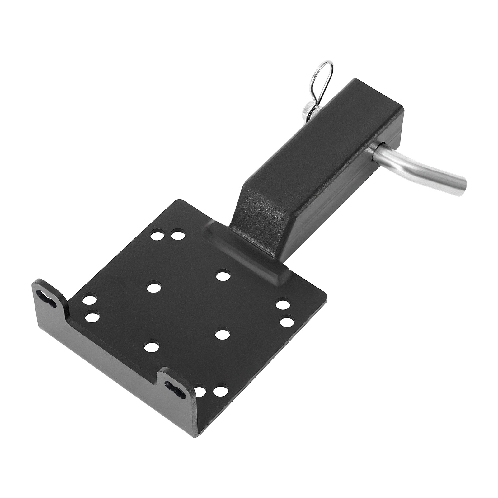Image of Vevor Winch Mount, 3600 Lbs / 1633 Kg Load Capacity, Trailer Hitch Winch Mount With 2-inch Receiver, 2/4 Winch Holes, Powder Coated Steel, Suitable For Atv Utv Pickup Truck, Black